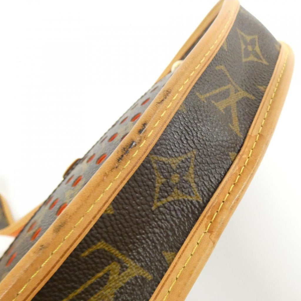 Louis Vuitton Brown Orange Coated Canvas Shoulder Bag