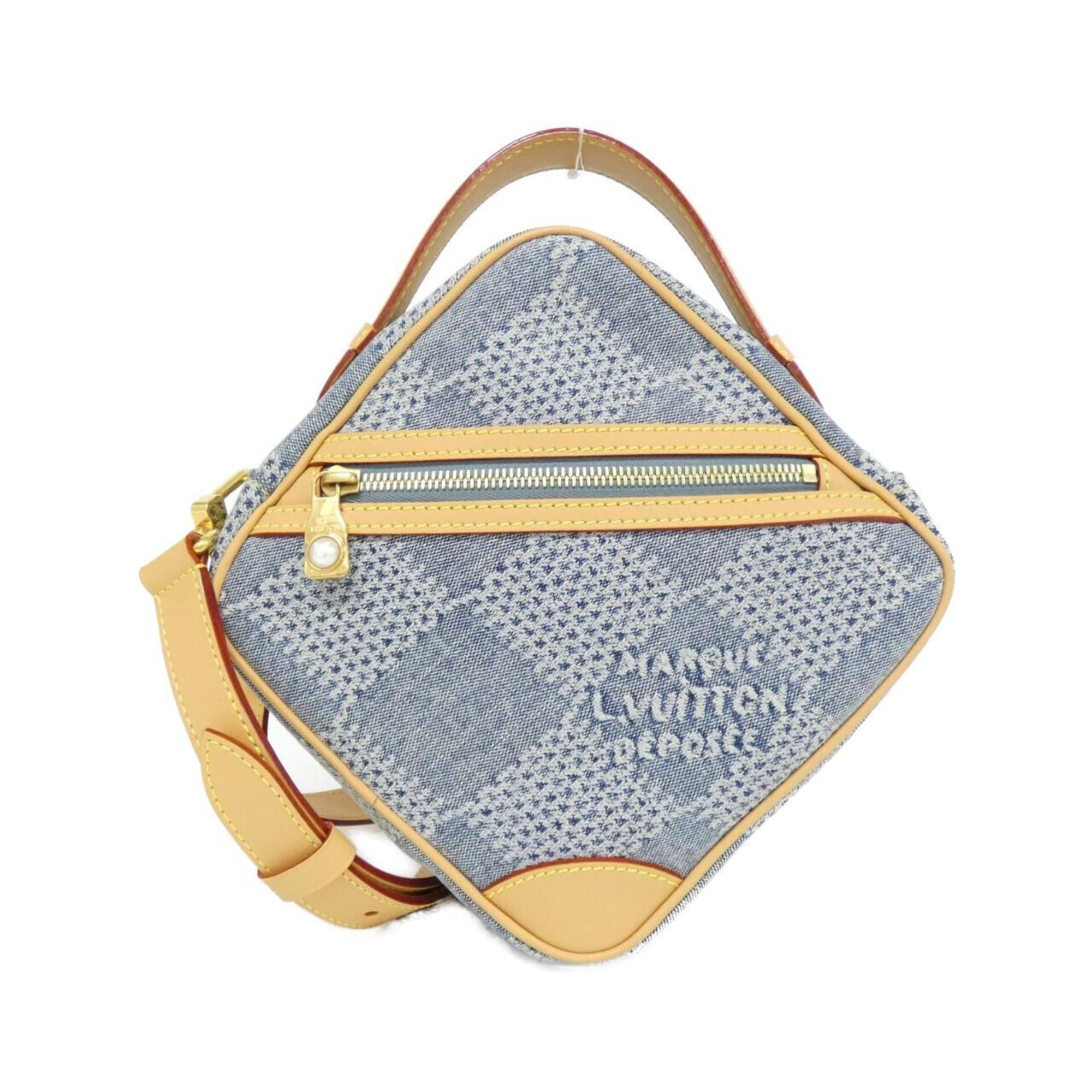 Louis Vuitton Blue Cotton Canvas Shoulder Bag