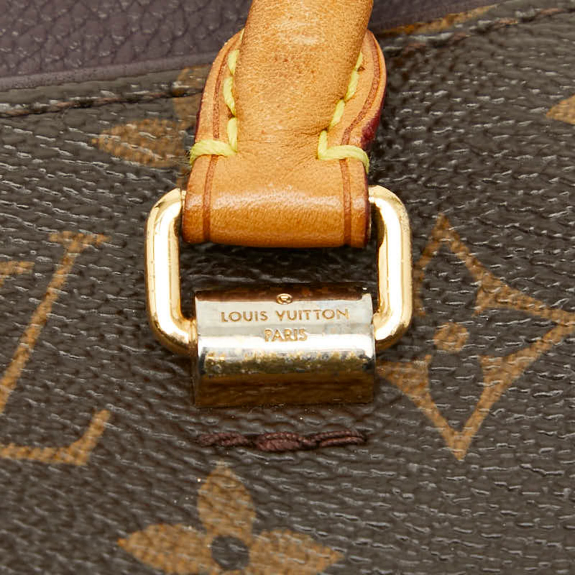 Louis Vuitton Brown Purple Pvc Leather Handbag Shoulder Bag