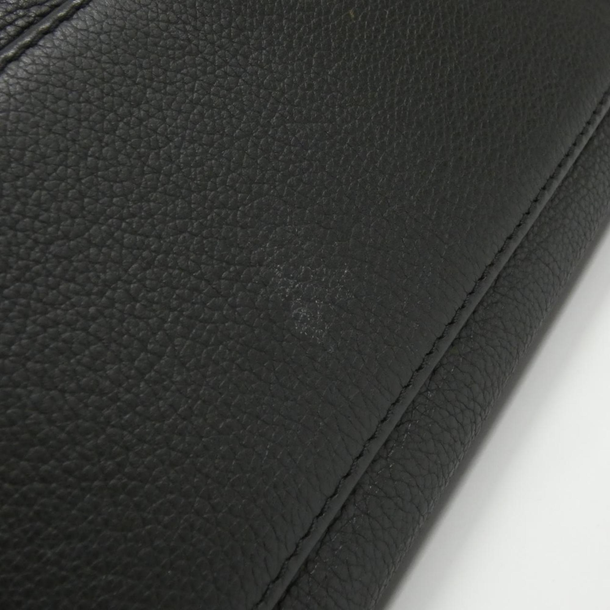 Louis Vuitton Black Coated Canvas Leather Handbag