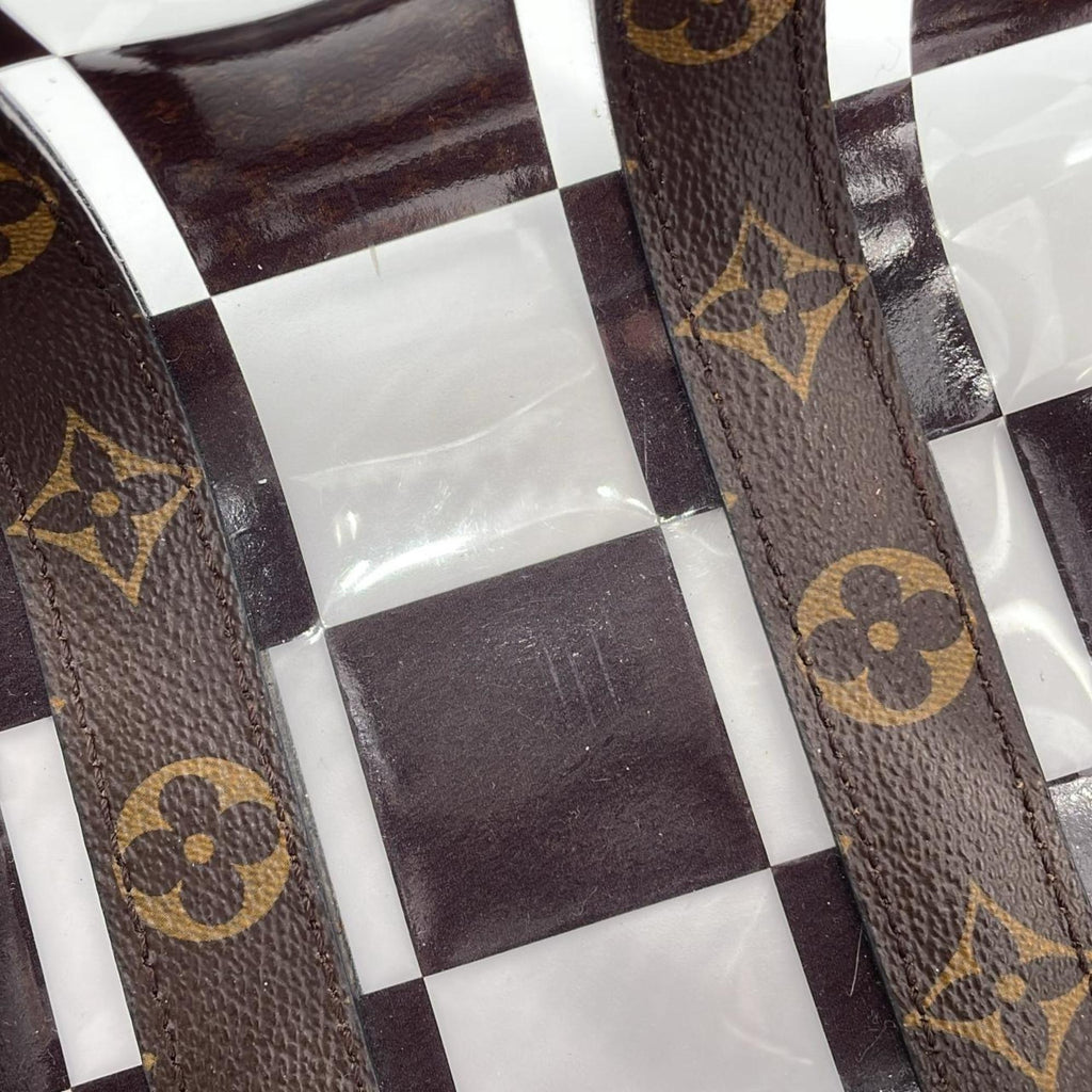 Louis Vuitton Marron Coated Canvas Pvc Boston Bag