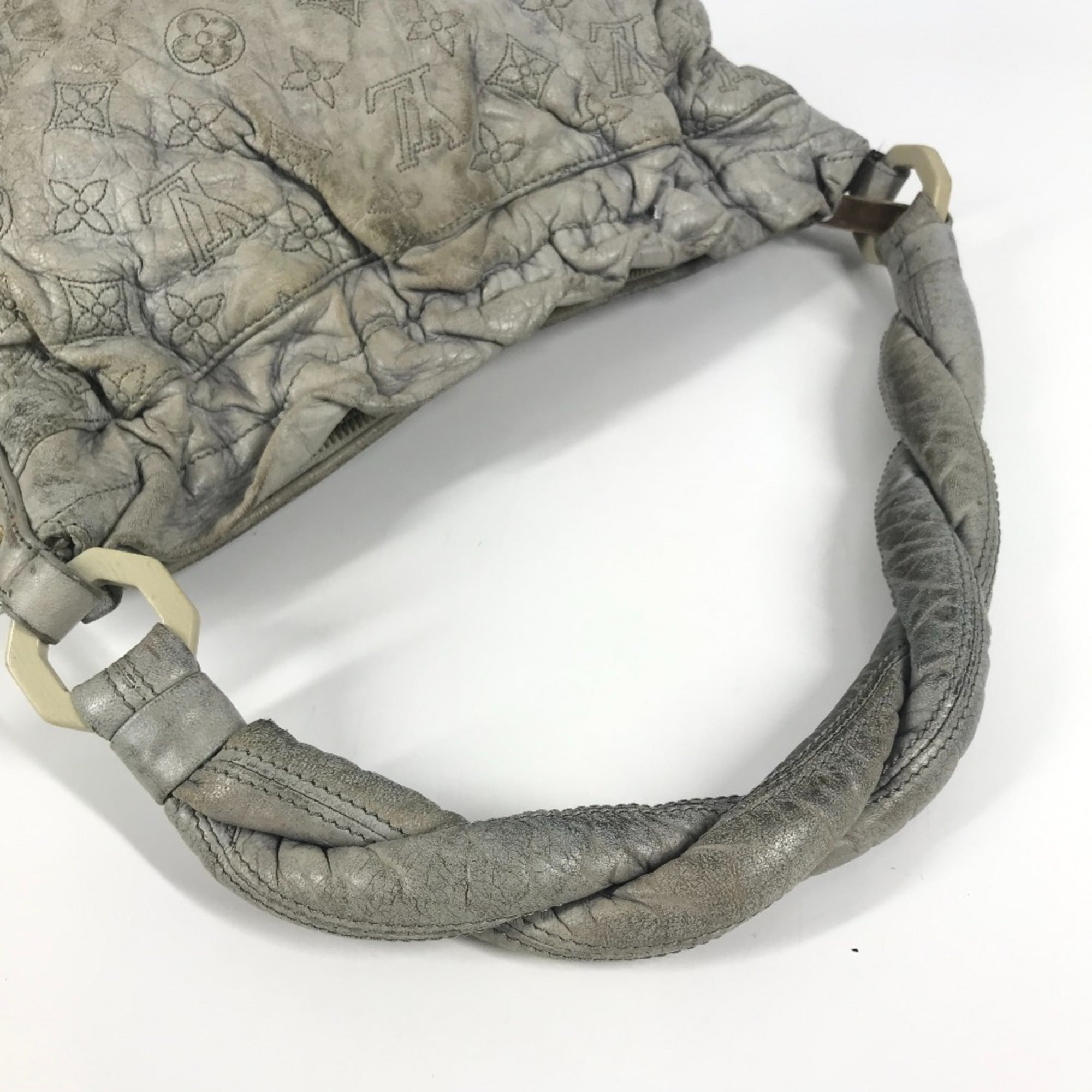 Louis Vuitton Monogram Olympe Ecru Galle Gray Leather Handbag Shoulder Bag