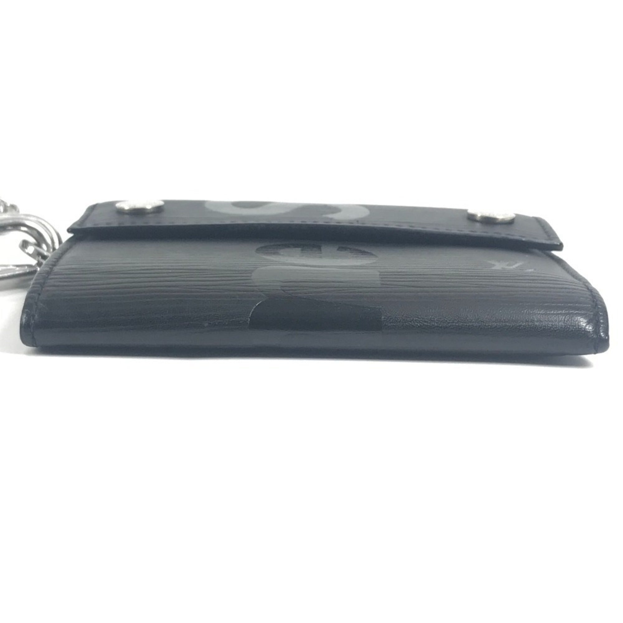 Louis Vuitton Epi Black Noir Epi Leather Chain/Shoulder Wallet