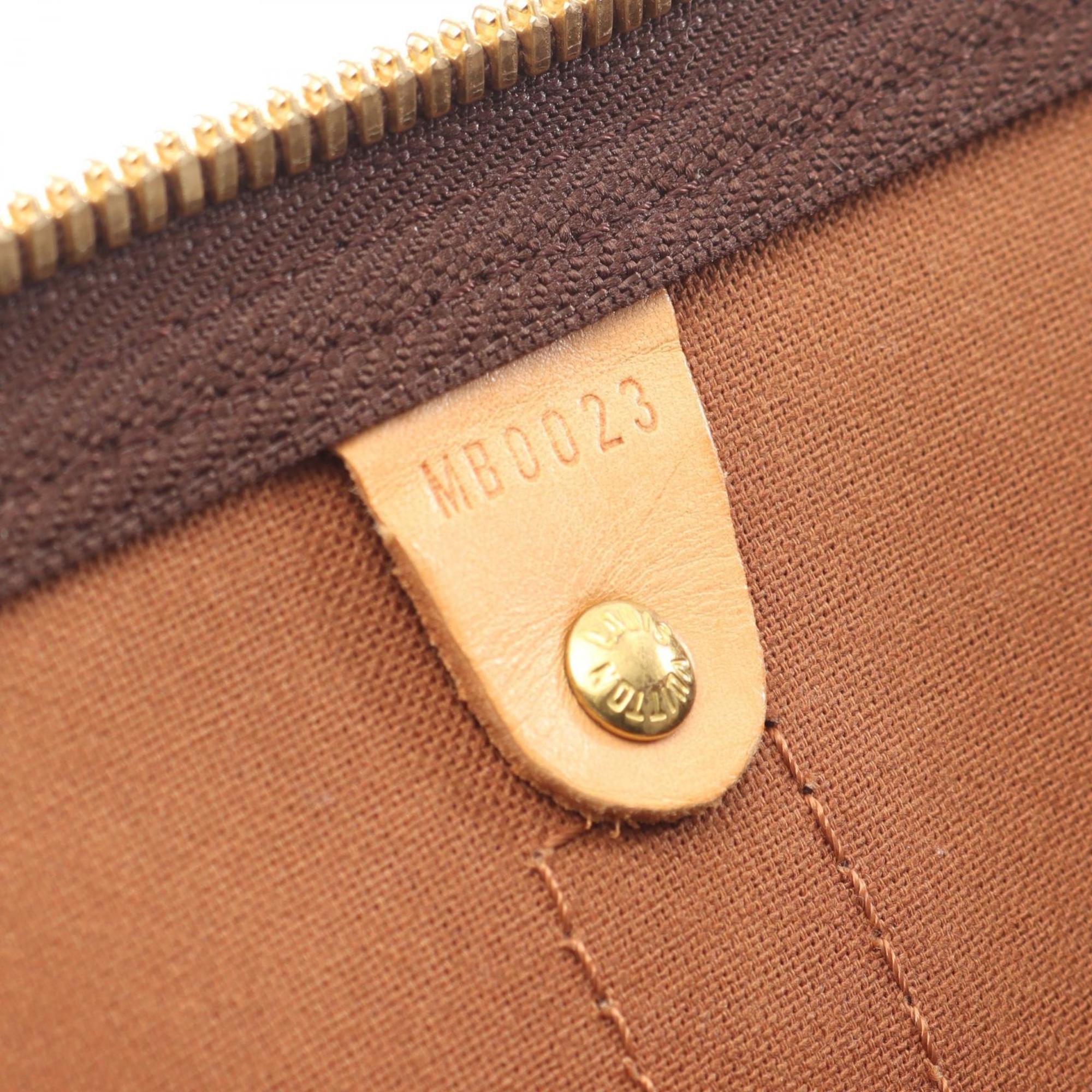 Louis Vuitton Brown Coated Canvas Leather Boston Bag
