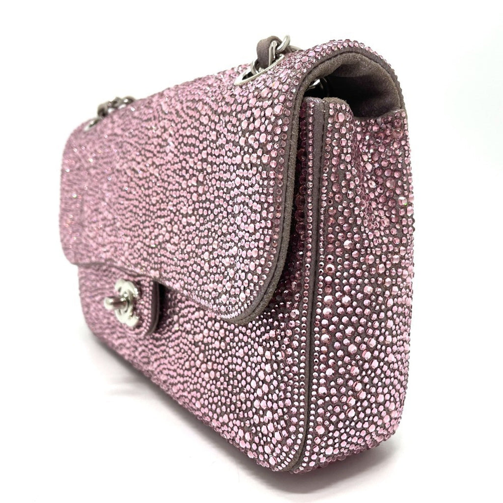 Chanel Pink Suede Shoulder Bag