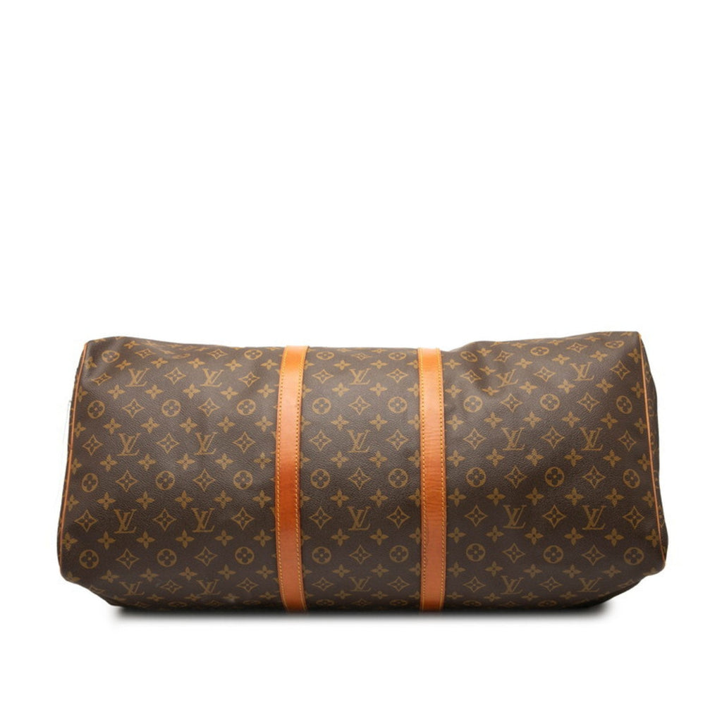Louis Vuitton Brown Pvc Leather Boston Bag