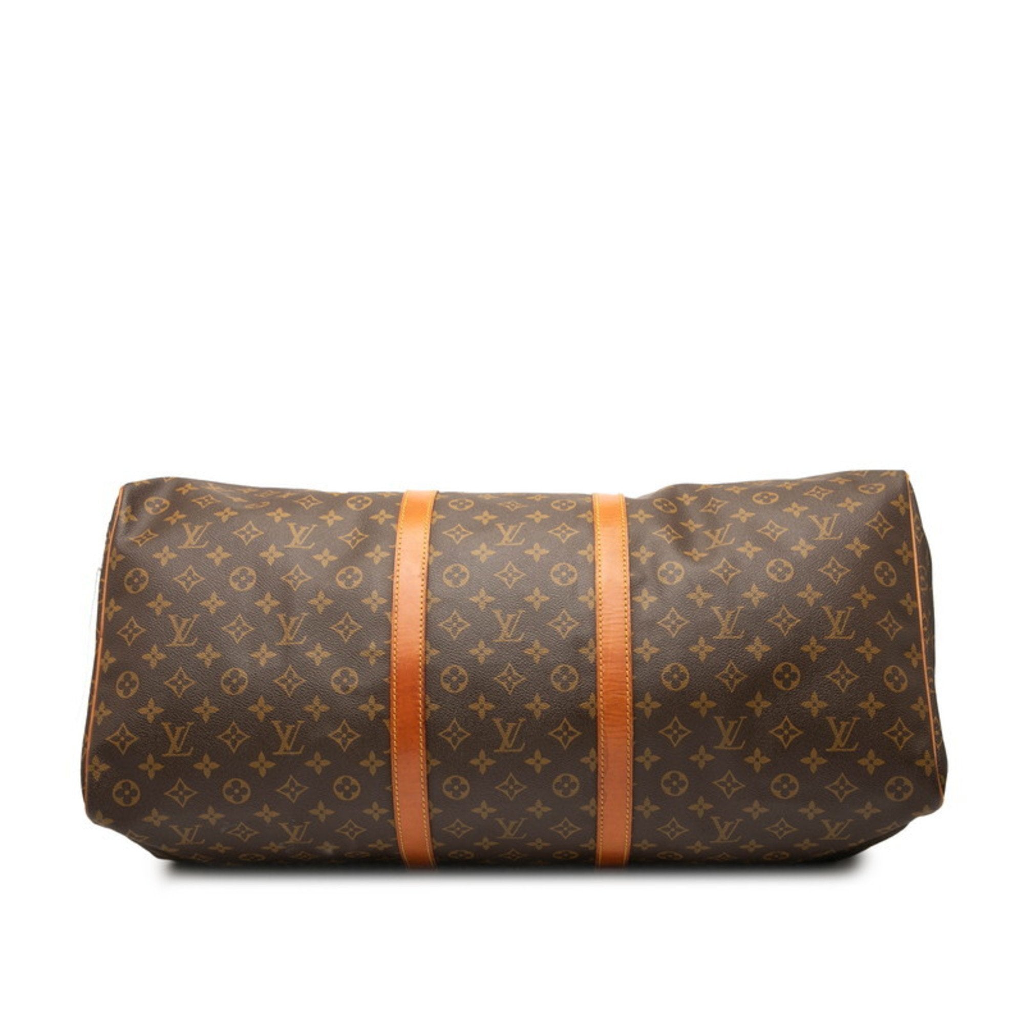 Louis Vuitton Brown Pvc Leather Boston Bag