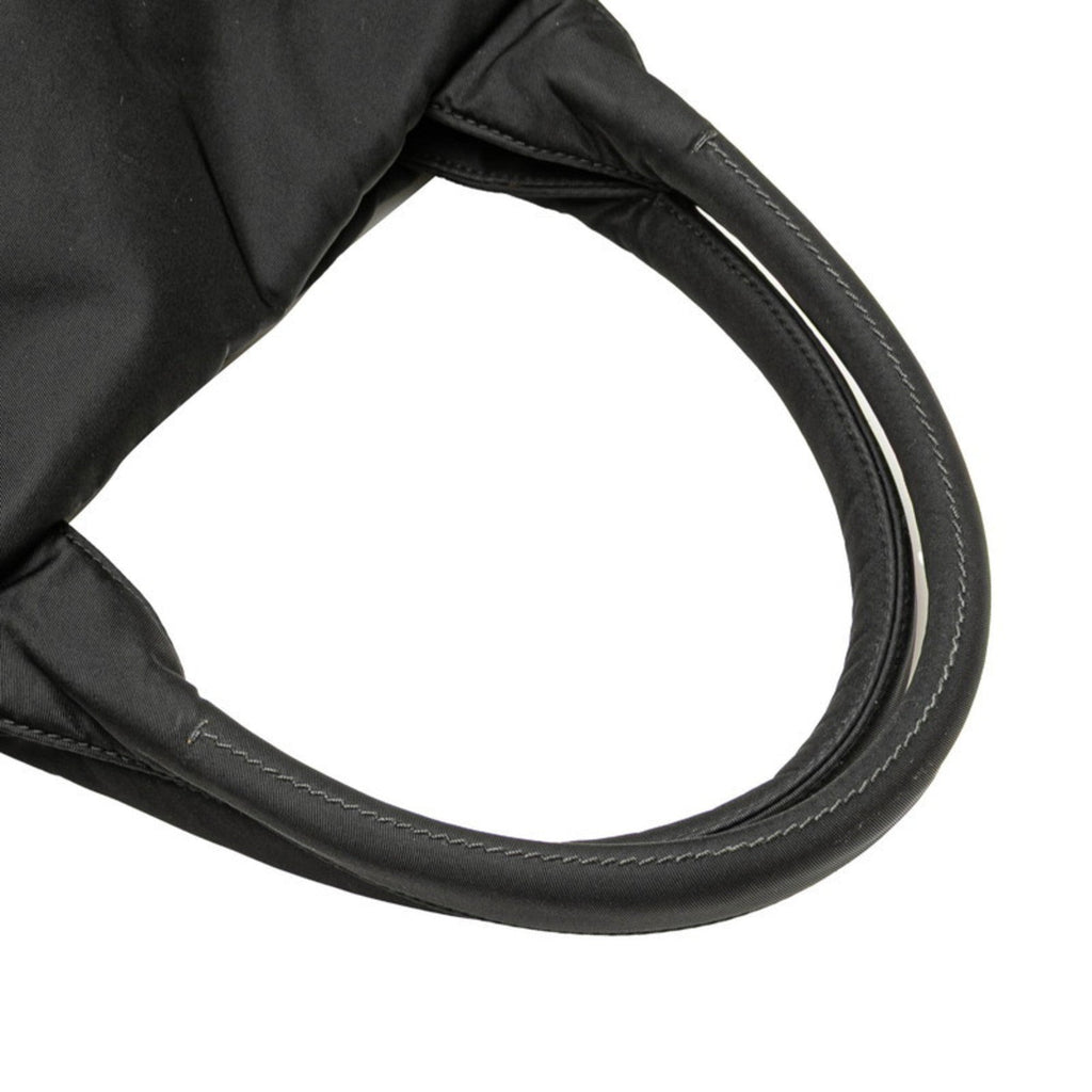 Prada Black Blue Multi-Color Nylon Leather Shoulder Bag Tote Bag