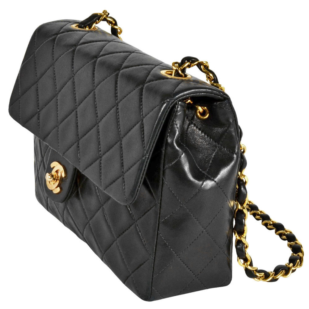 Chanel Black Leather Shoulder Bag