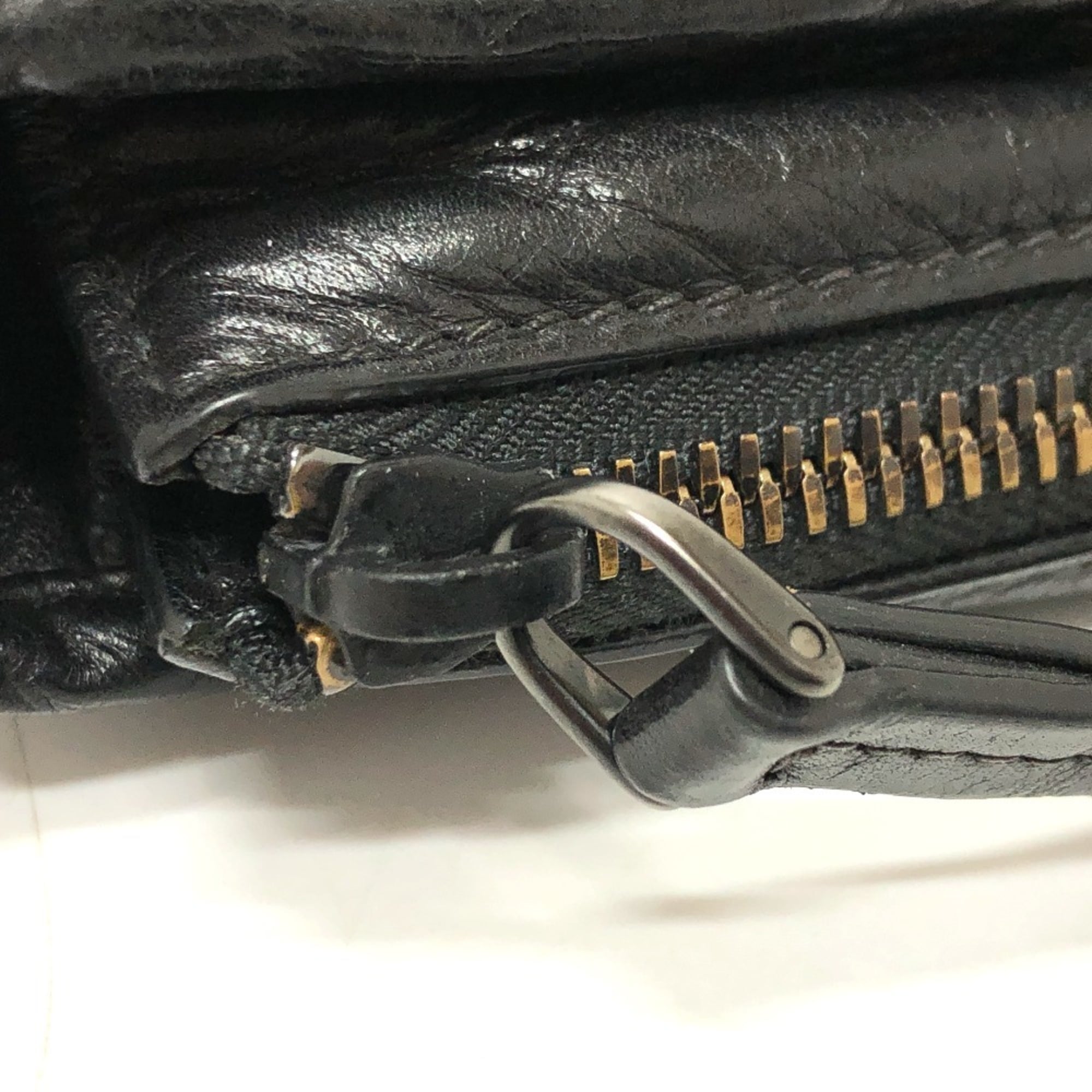Prada Black Leather Messenger Bag Shoulder Bag