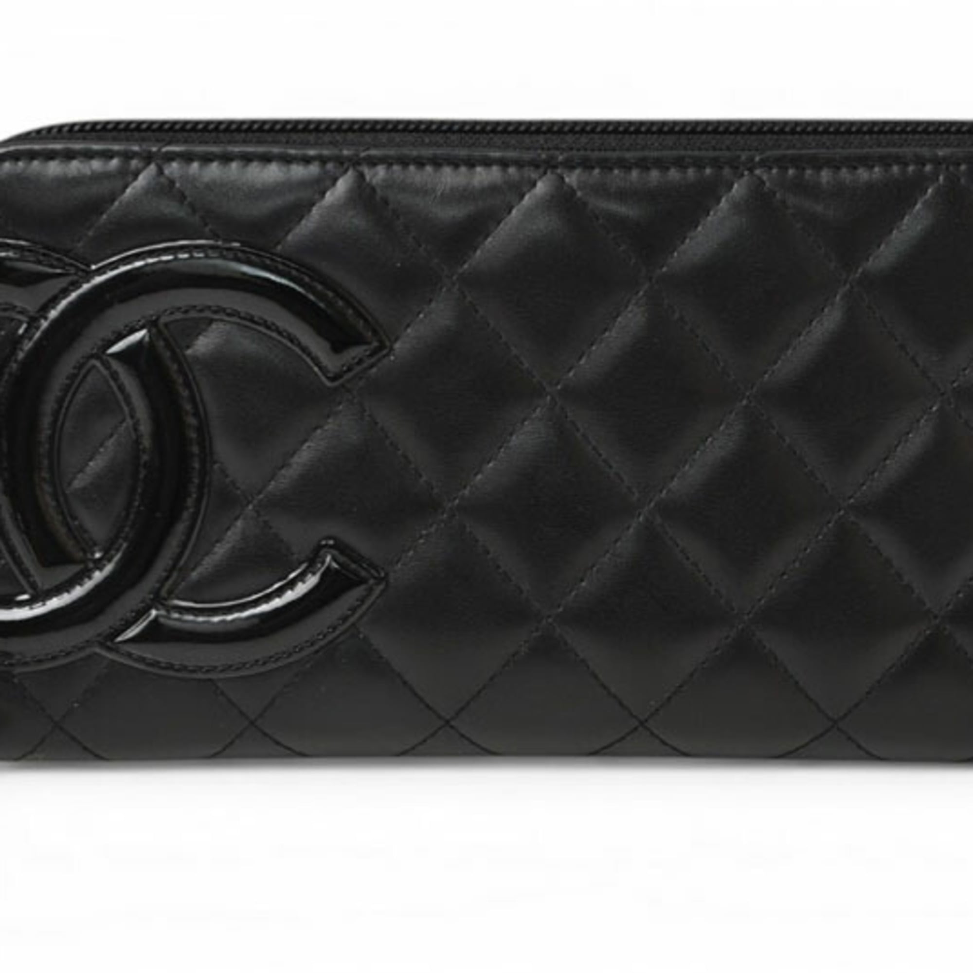 Chanel Black Cambon Ligne Long Wallet (Bi-Fold)