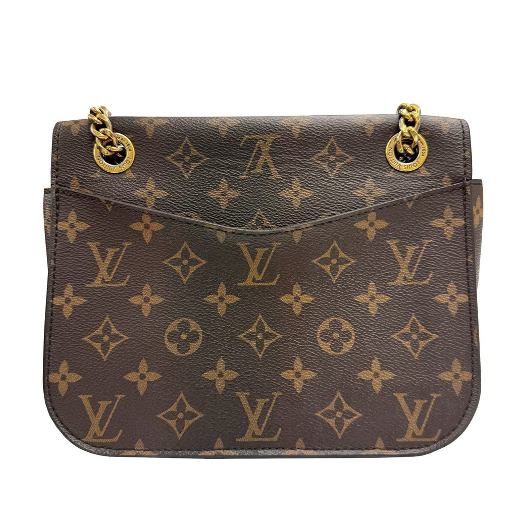 Louis Vuitton Monogram Black Brown Monogram Leather Shoulder Bag