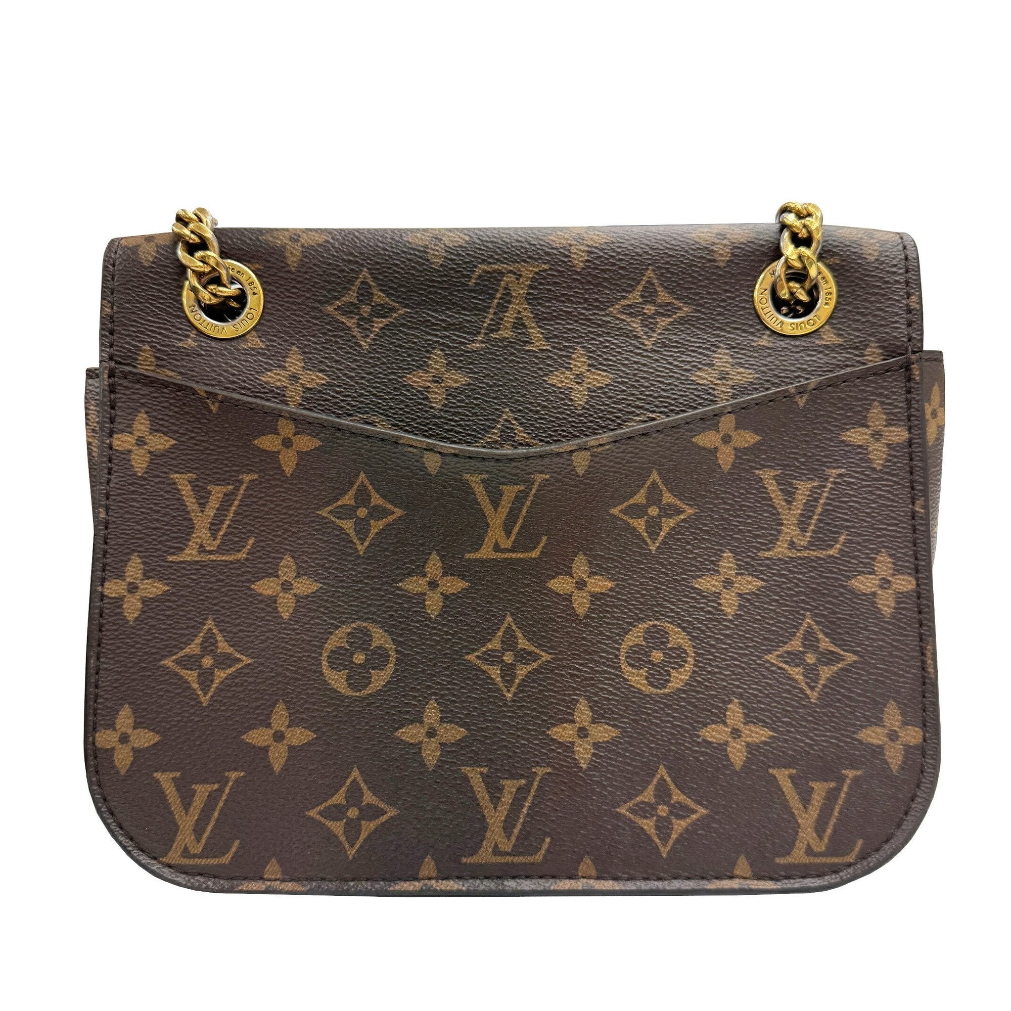 Louis Vuitton Monogram Black Brown Monogram Leather Shoulder Bag