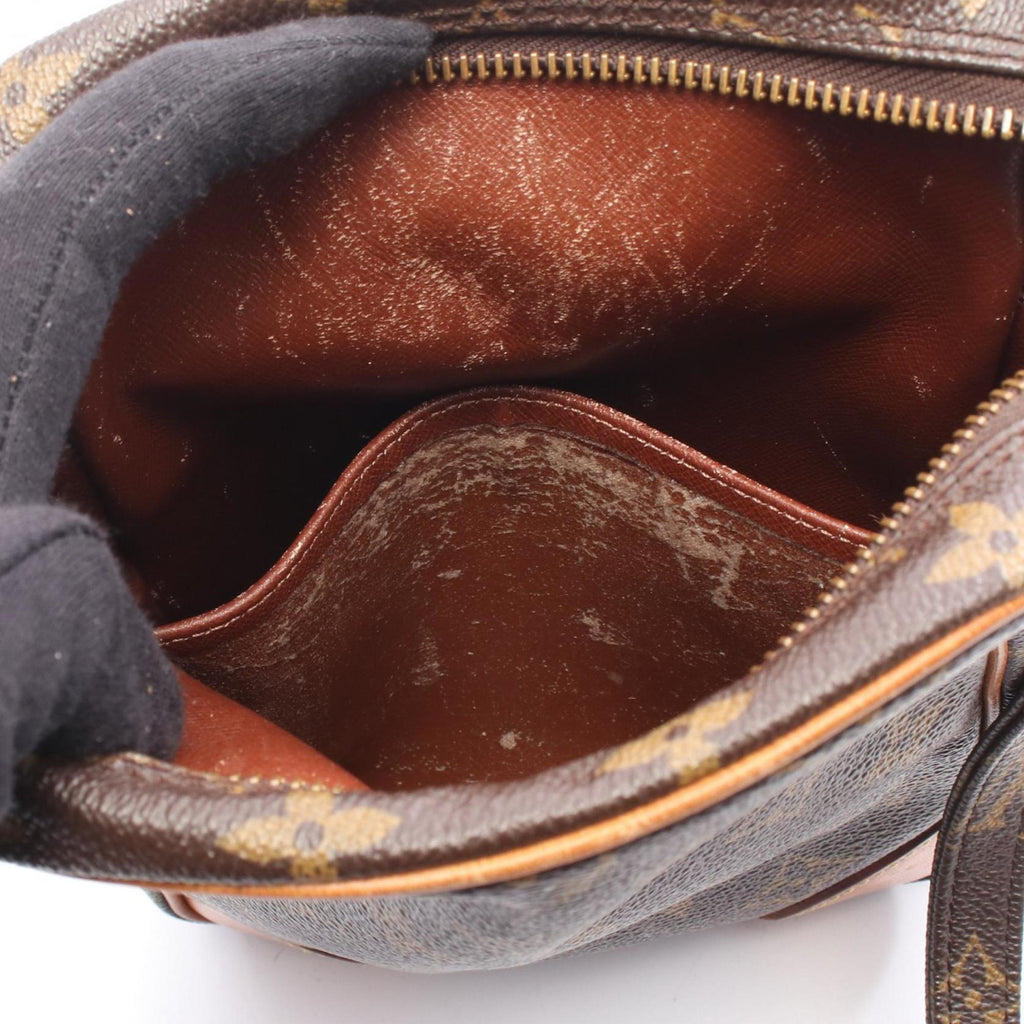 Louis Vuitton Brown Coated Canvas Leather Shoulder Bag