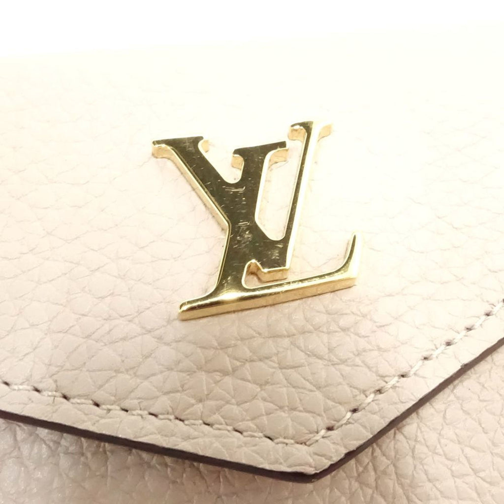 Louis Vuitton Grayish Leather Wallet (Tri-Fold)