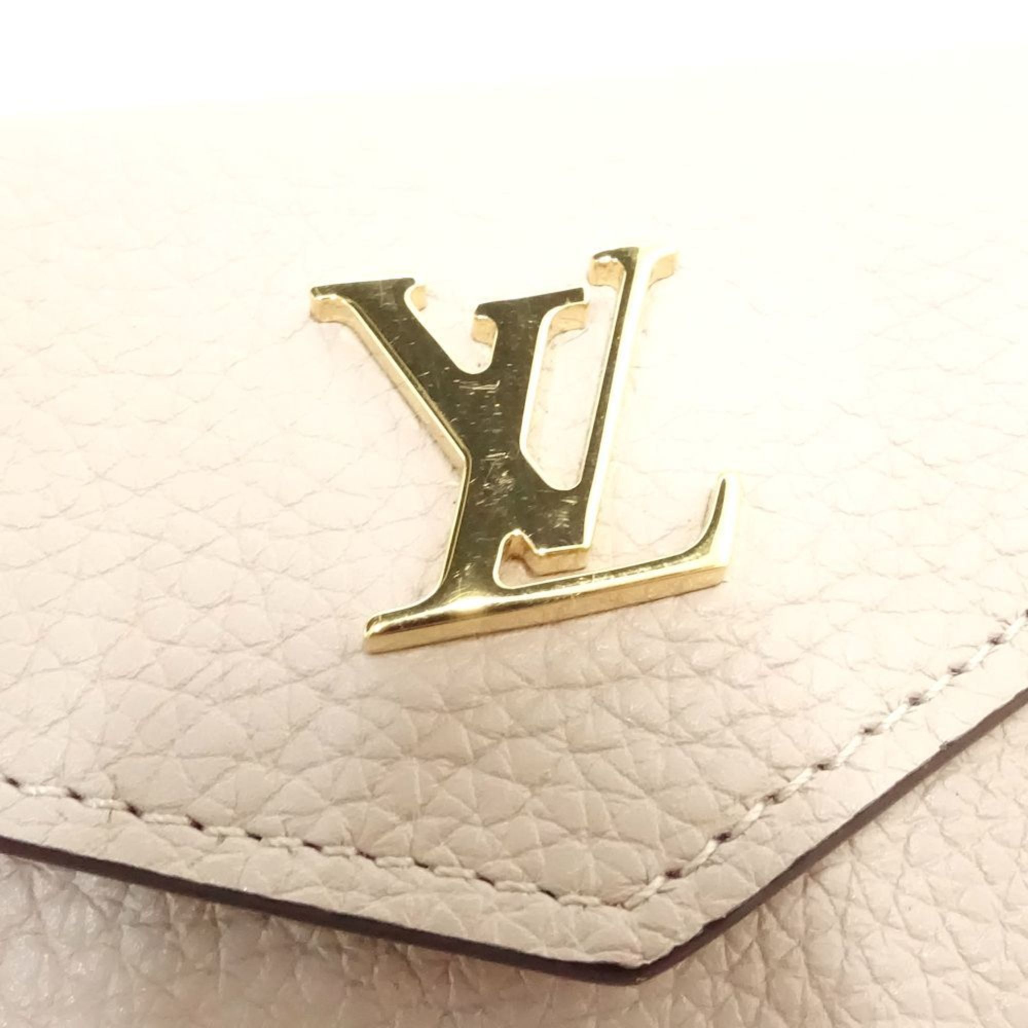 Louis Vuitton Grayish Leather Wallet (Tri-Fold)