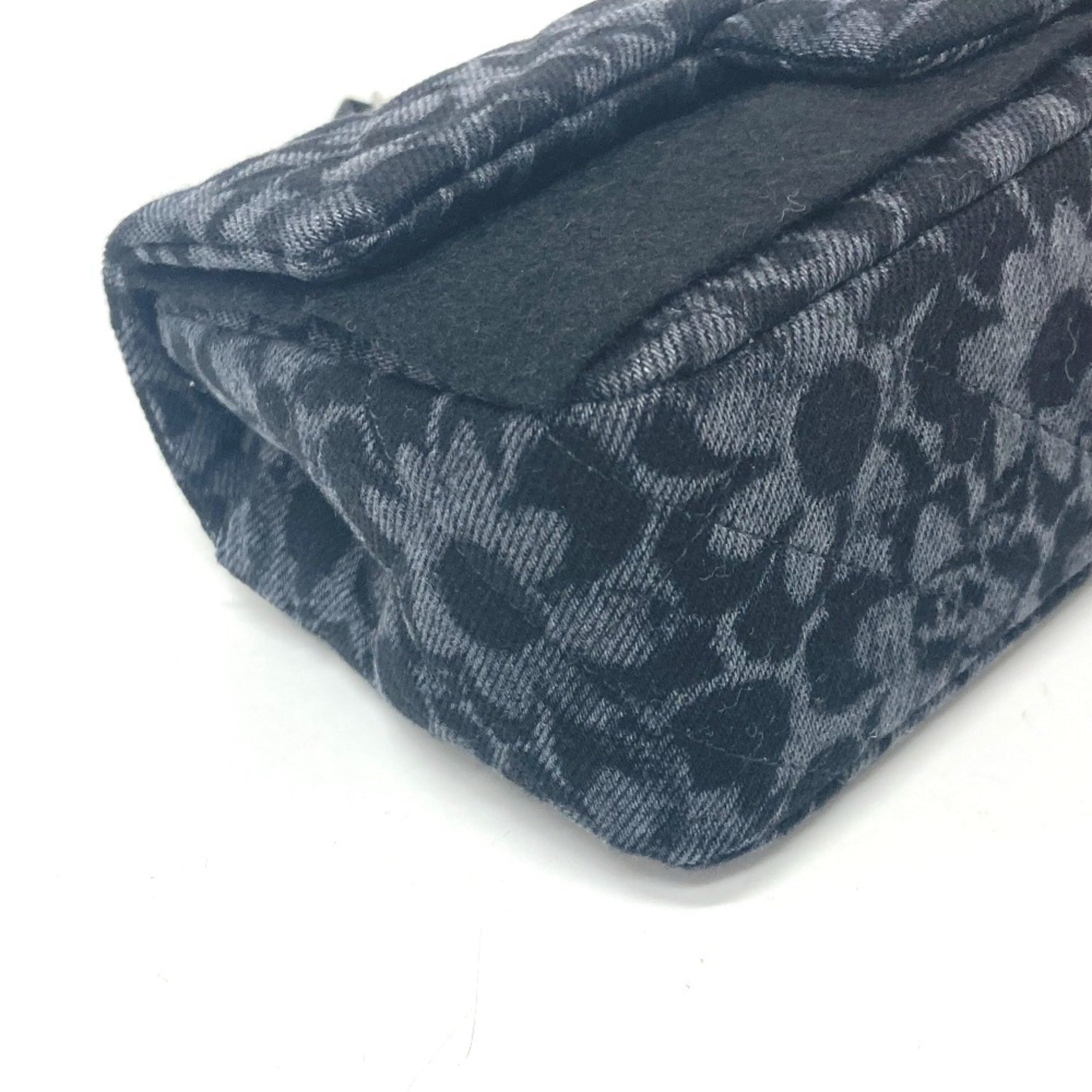 Chanel Black Denim Shoulder Bag