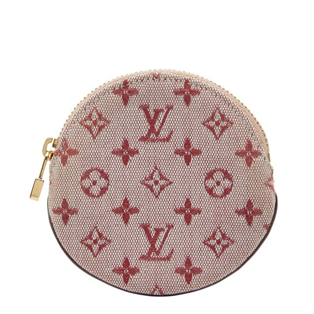 Louis Vuitton Cerise Red Color Canvas Leather Coin Purse/Coin Case