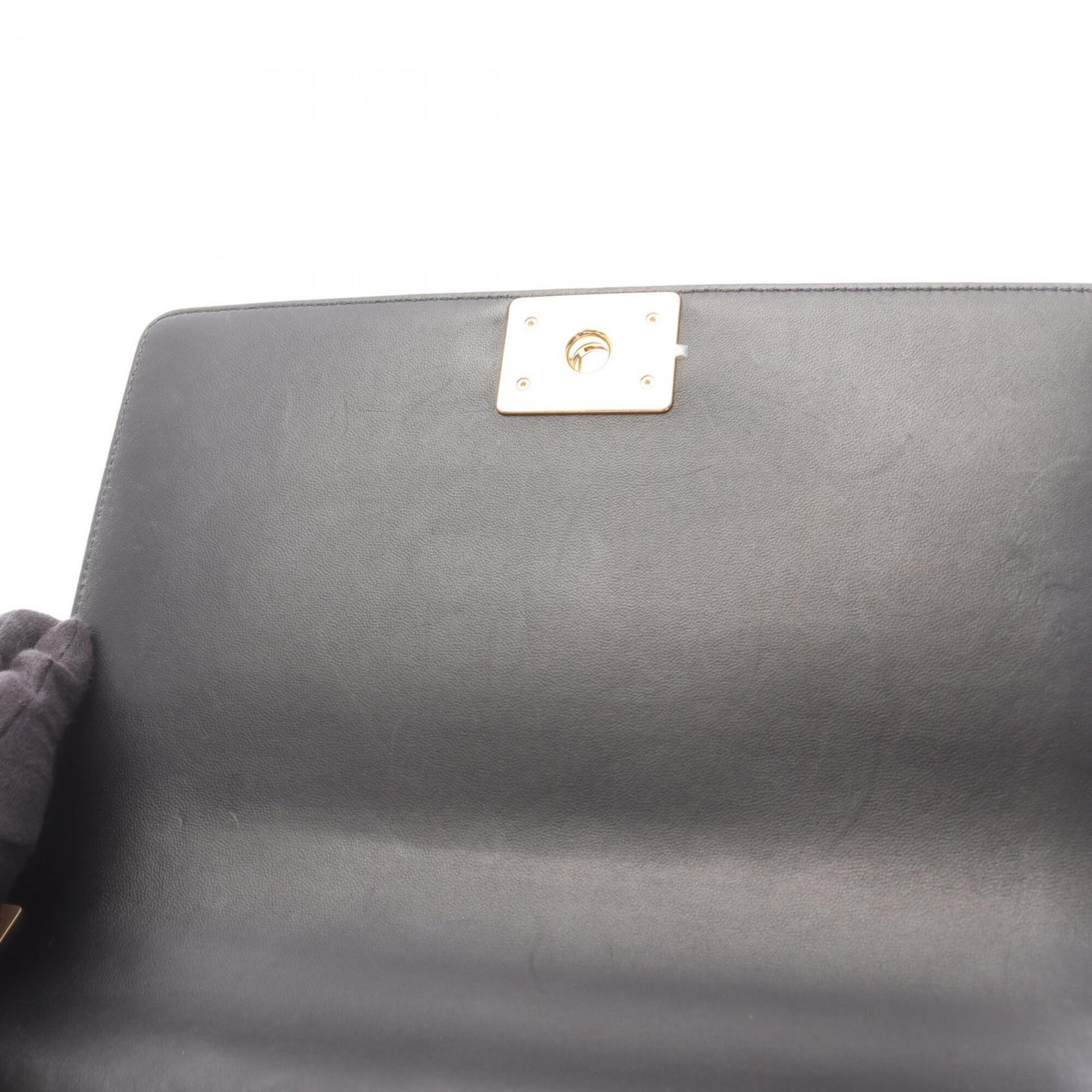 Chanel Black Leather Handbag Shoulder Bag