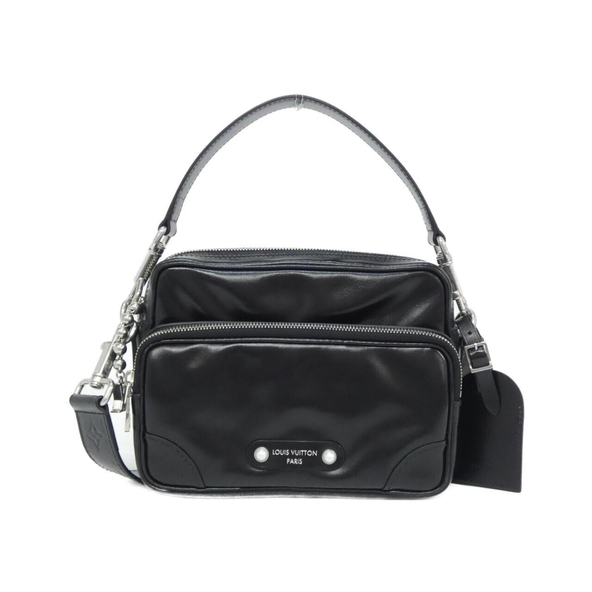 Louis Vuitton Black Leather Shoulder Bag