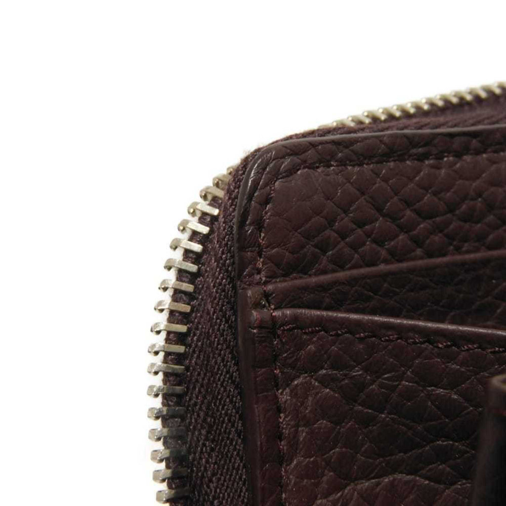 Balenciaga Bordeaux Leather Long Wallet (Bi-Fold)