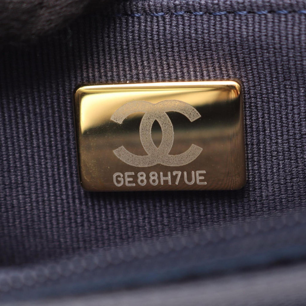 Chanel Navy Grained Calfskin Handbag Shoulder Bag