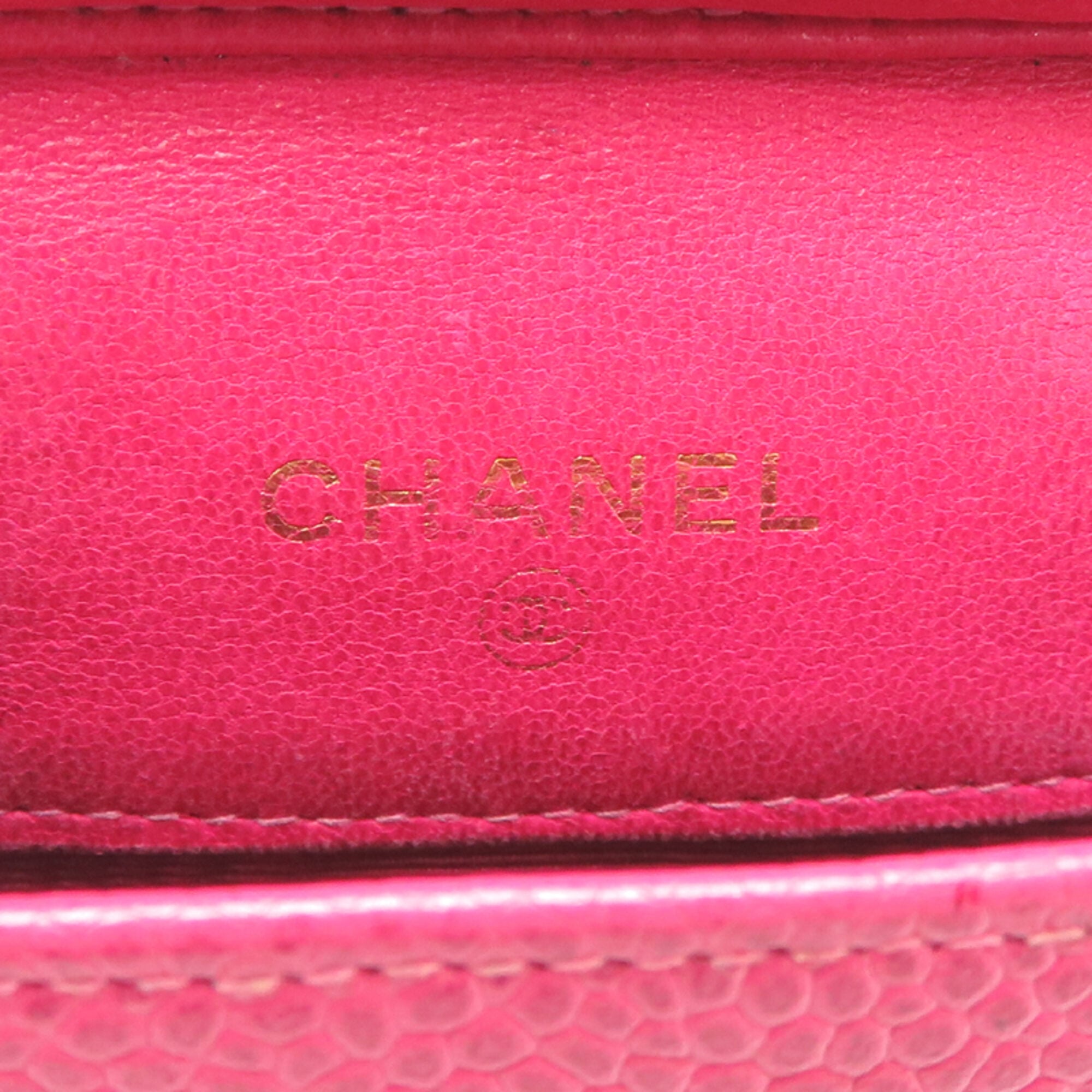 Chanel Pink Grained Calfskin Shoulder Bag