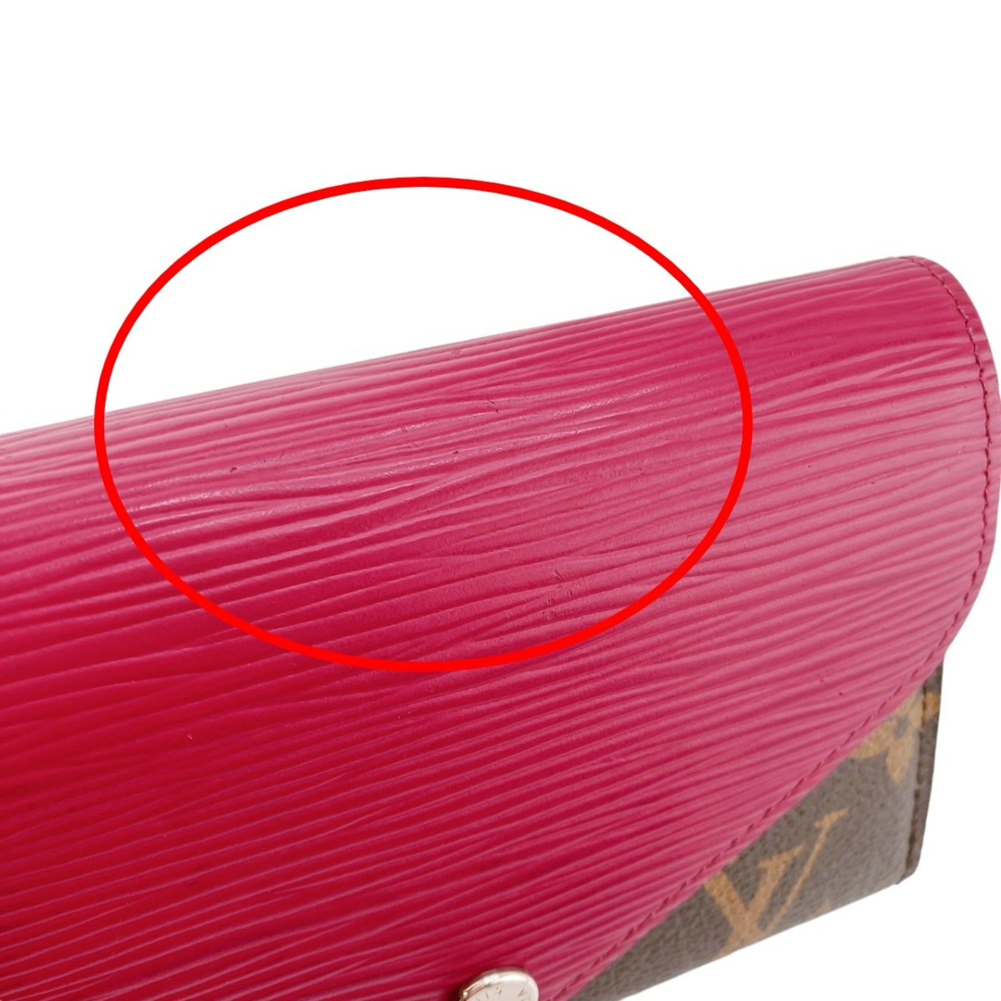 Louis Vuitton Monogram Fuchsia Monogram Epi Leather Wallet (Tri-Fold)
