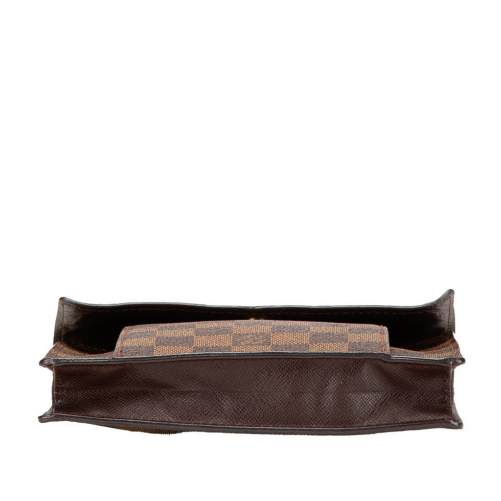 Louis Vuitton Brown Pvc Leather Pochette Shoulder Bag