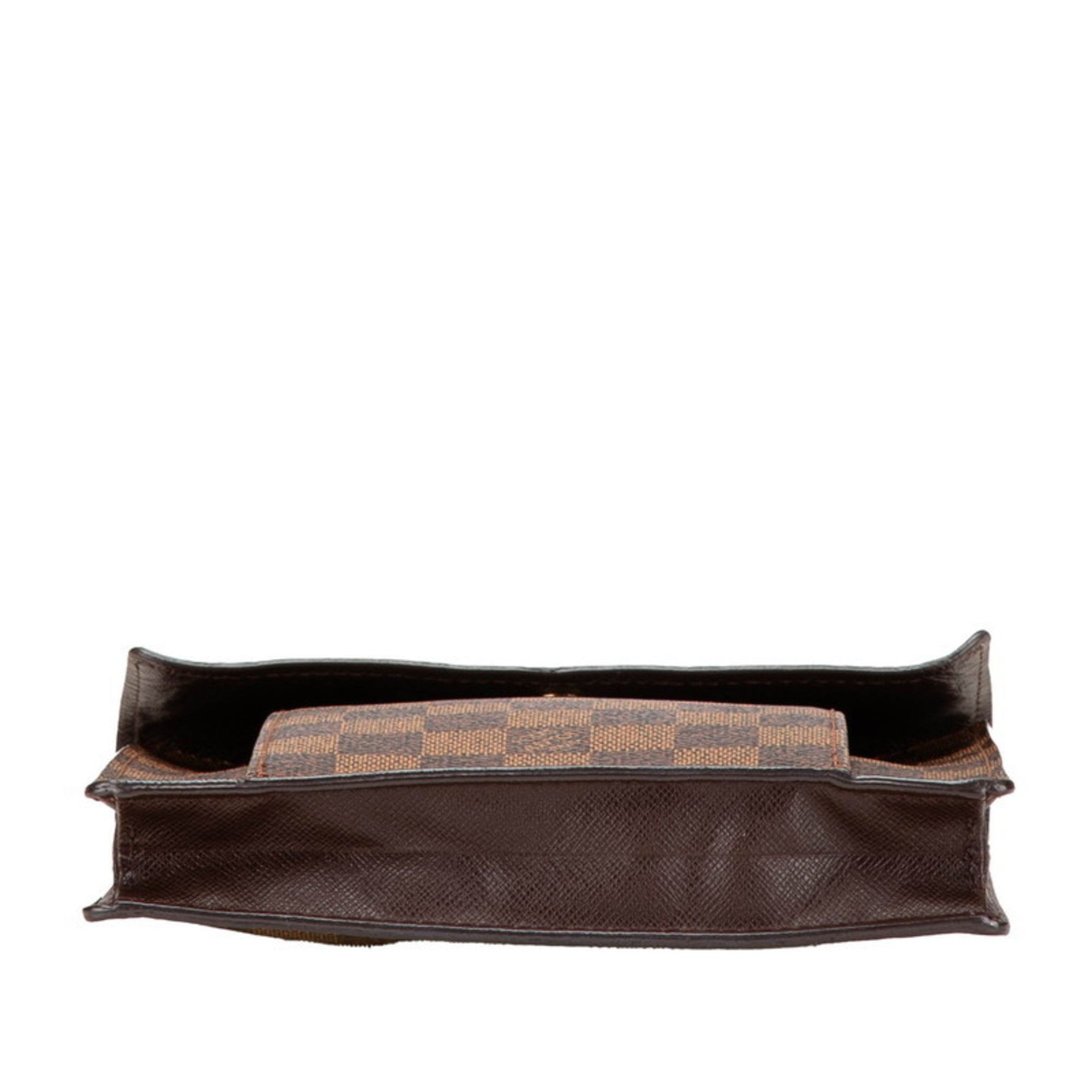 Louis Vuitton Brown Pvc Leather Pochette Shoulder Bag