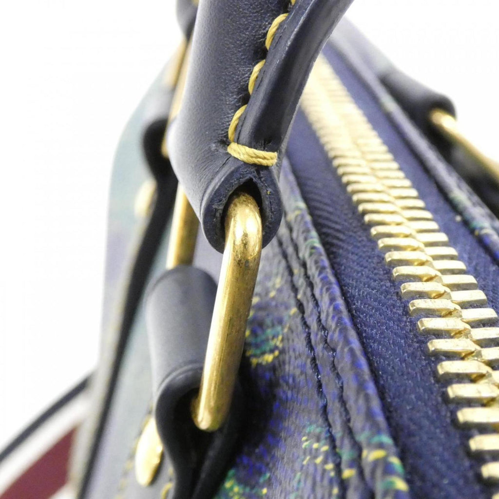 Louis Vuitton Blue Coated Canvas Boston Bag
