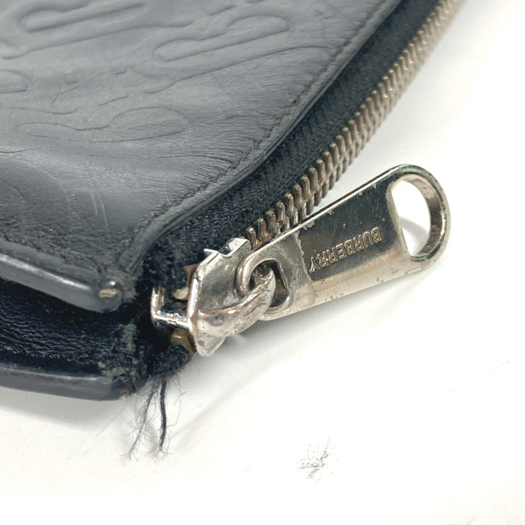 Burberry Black Leather Clutch Bag Pouch