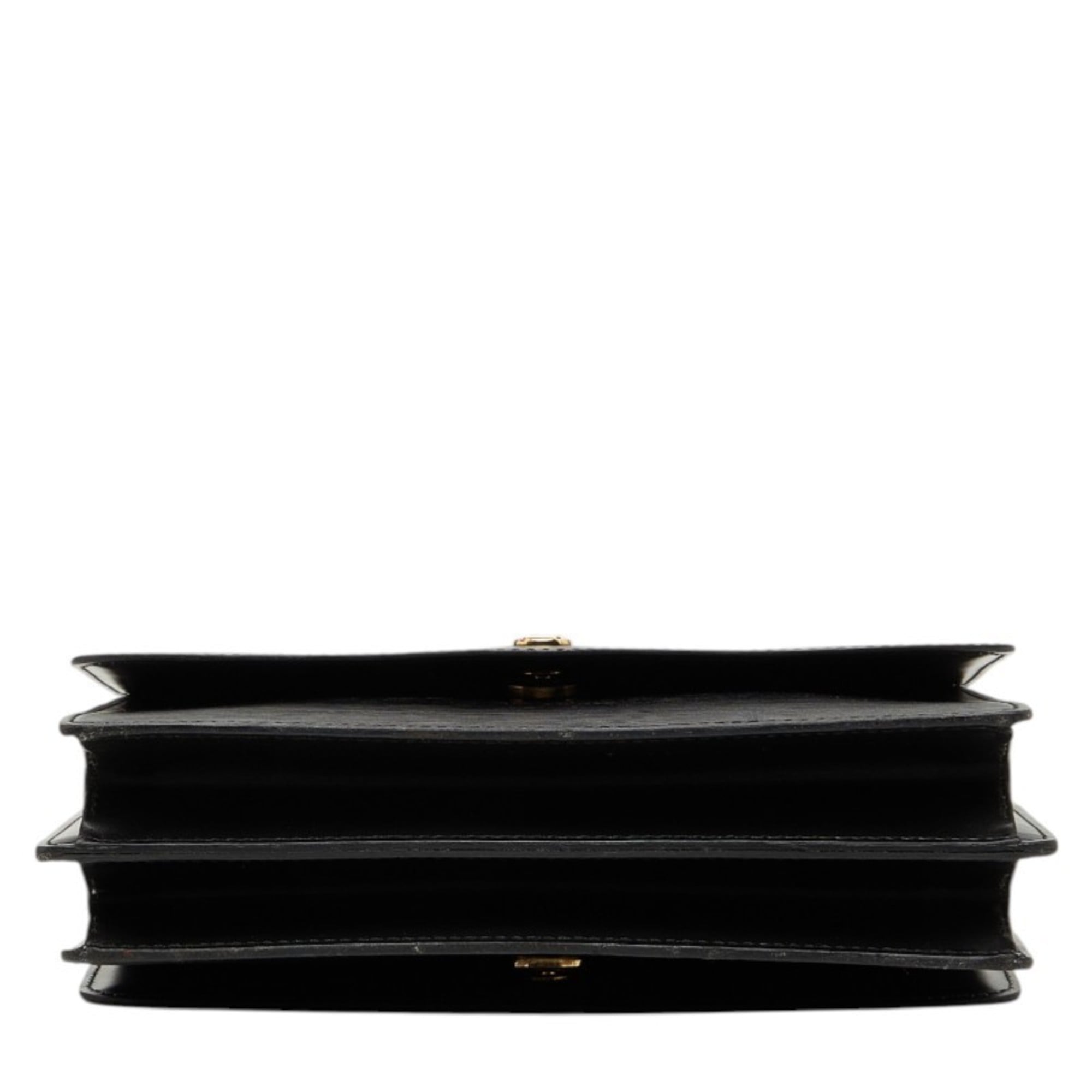 Louis Vuitton Black Leather Shoulder Bag