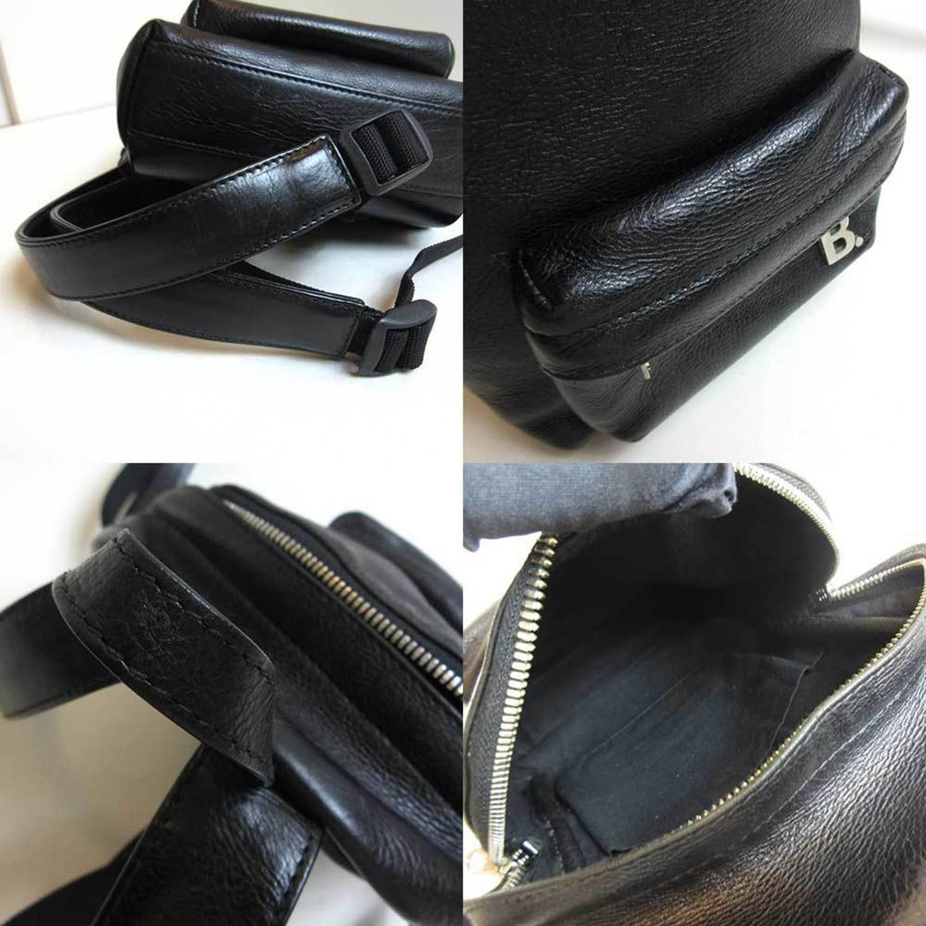 Balenciaga Black Leather Backpack