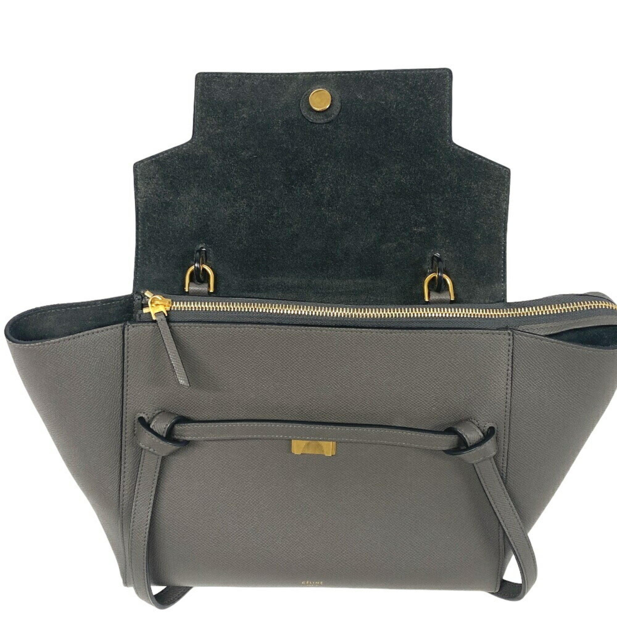 Celine Gray Leather Handbag