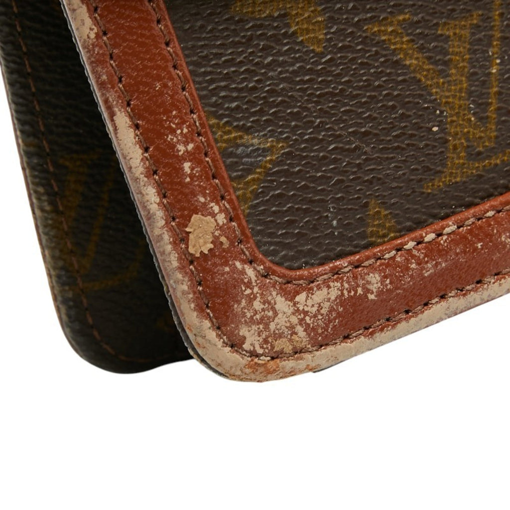 Louis Vuitton Brown Pvc Leather Clutch Bag Pochette