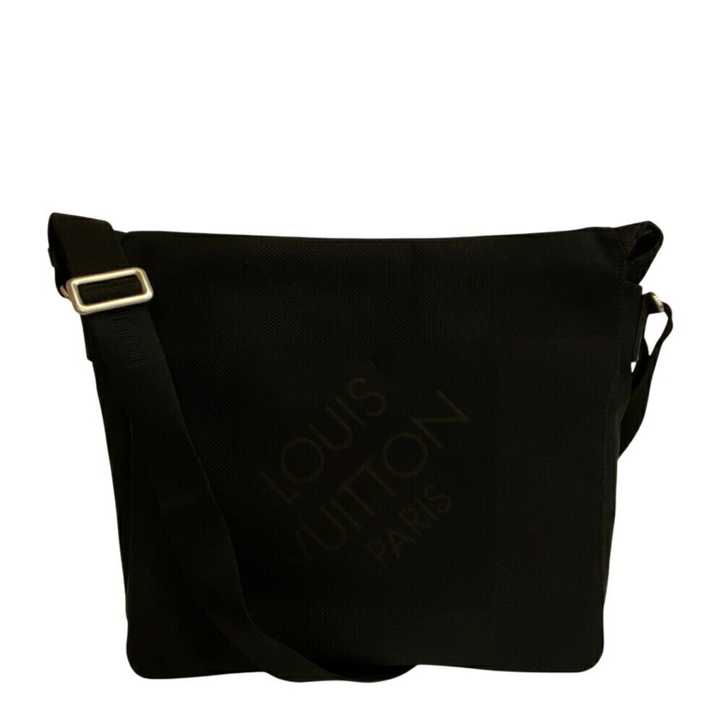 Louis Vuitton Black Canvas Messenger Bag Shoulder Bag