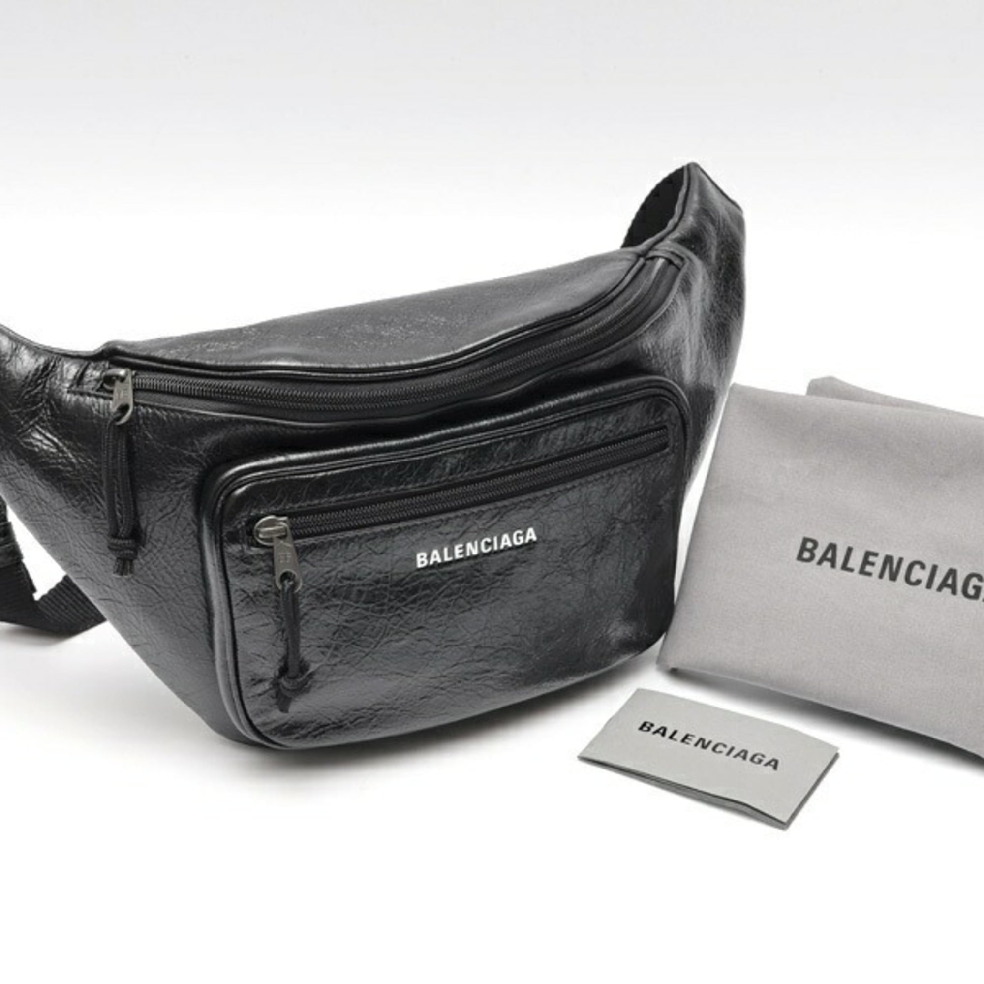 Balenciaga Black Leather Sling