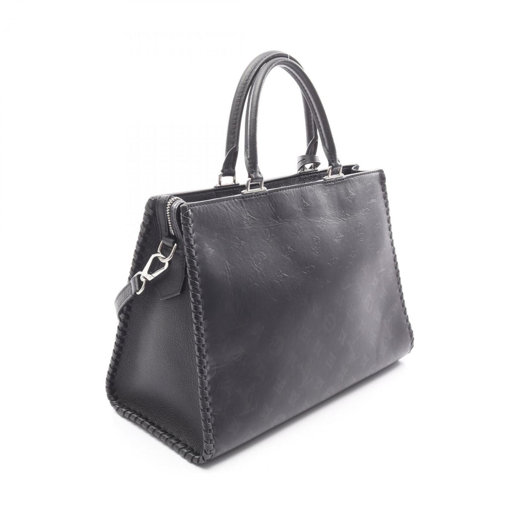 Louis Vuitton Black Leather Tote Bag