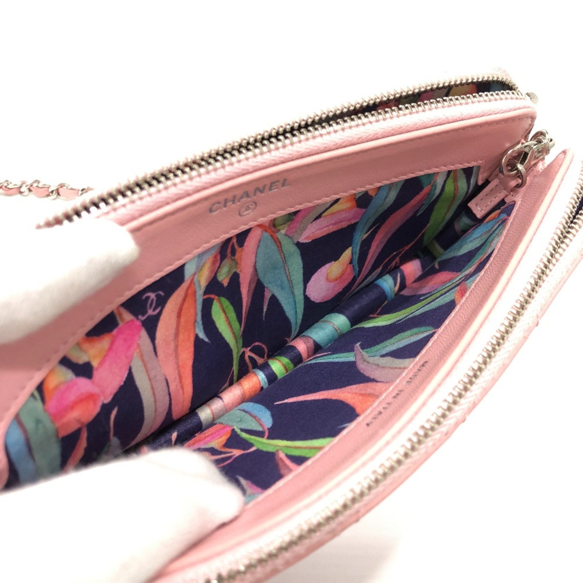 Chanel Pink Leather Shoulder Bag