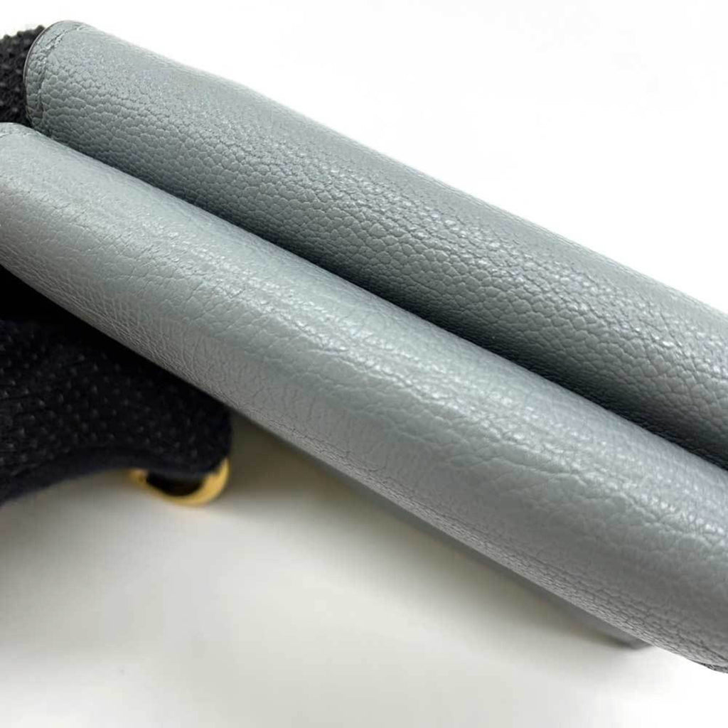 Christian Dior Gray Leather Wallet (Tri-Fold) (Pre-Owned)