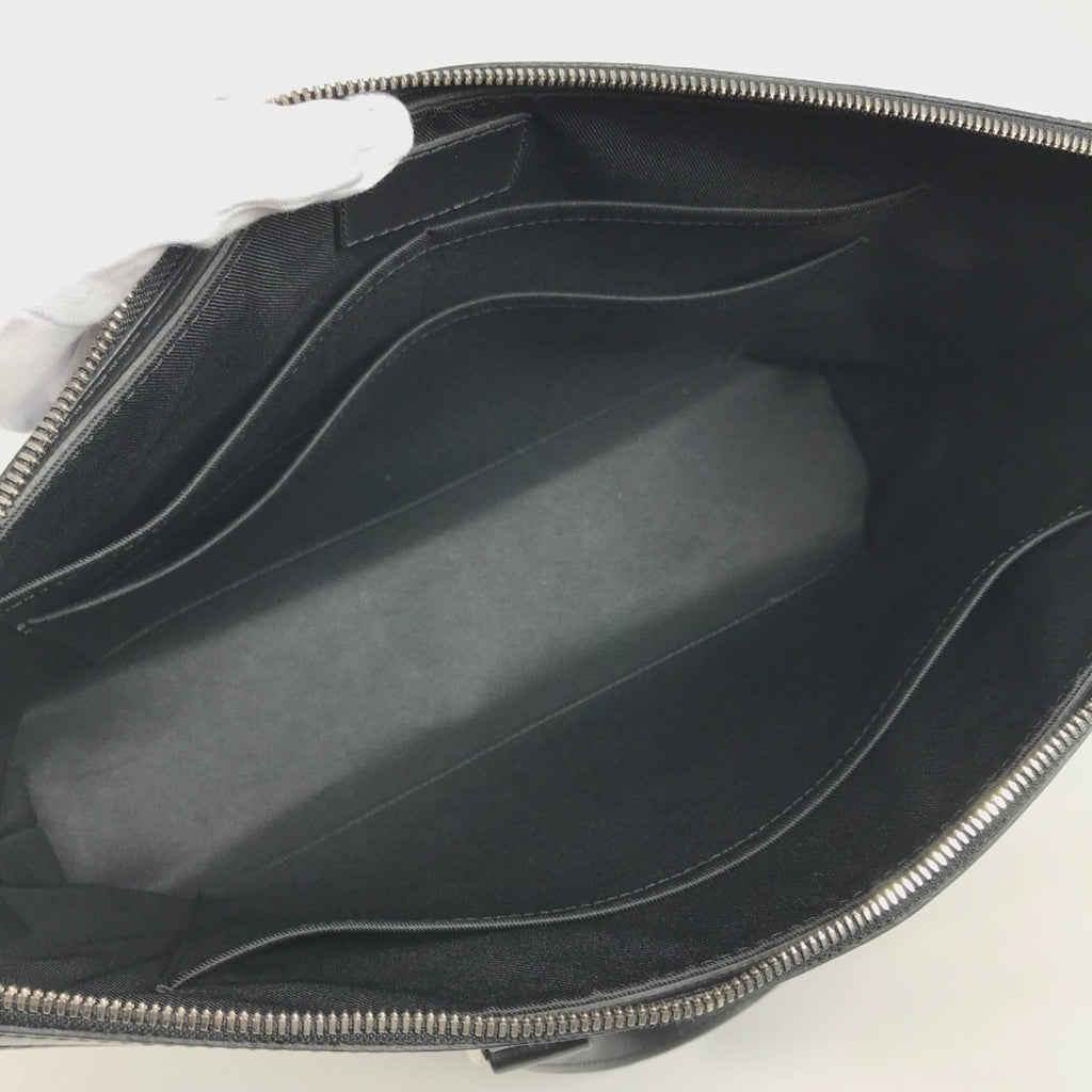 Louis Vuitton Black Noir Leather Briefcase Handbag Tote Bag