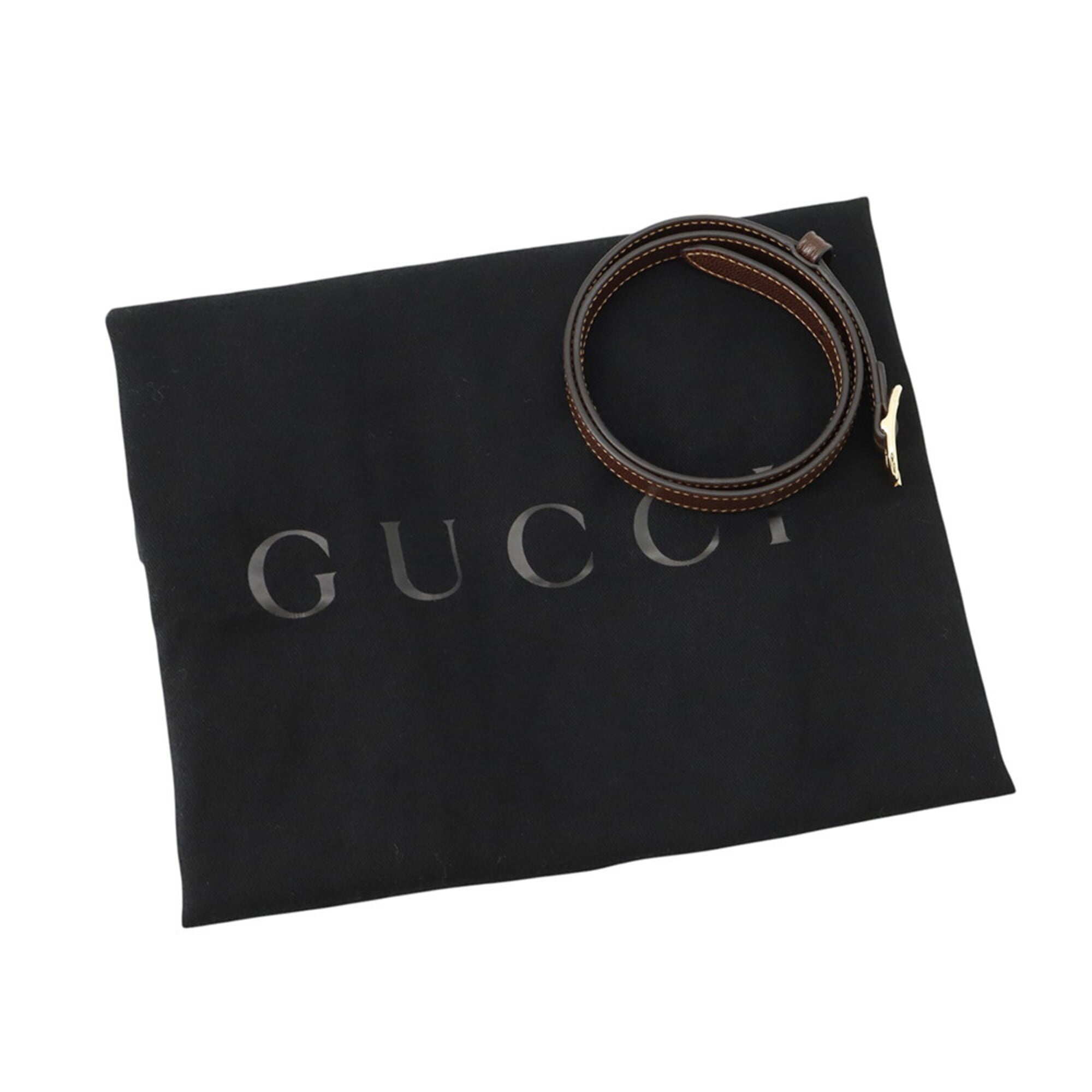 Gucci Brown Gg Canvas Leather Handbag Shoulder Bag (Pre-Owned)