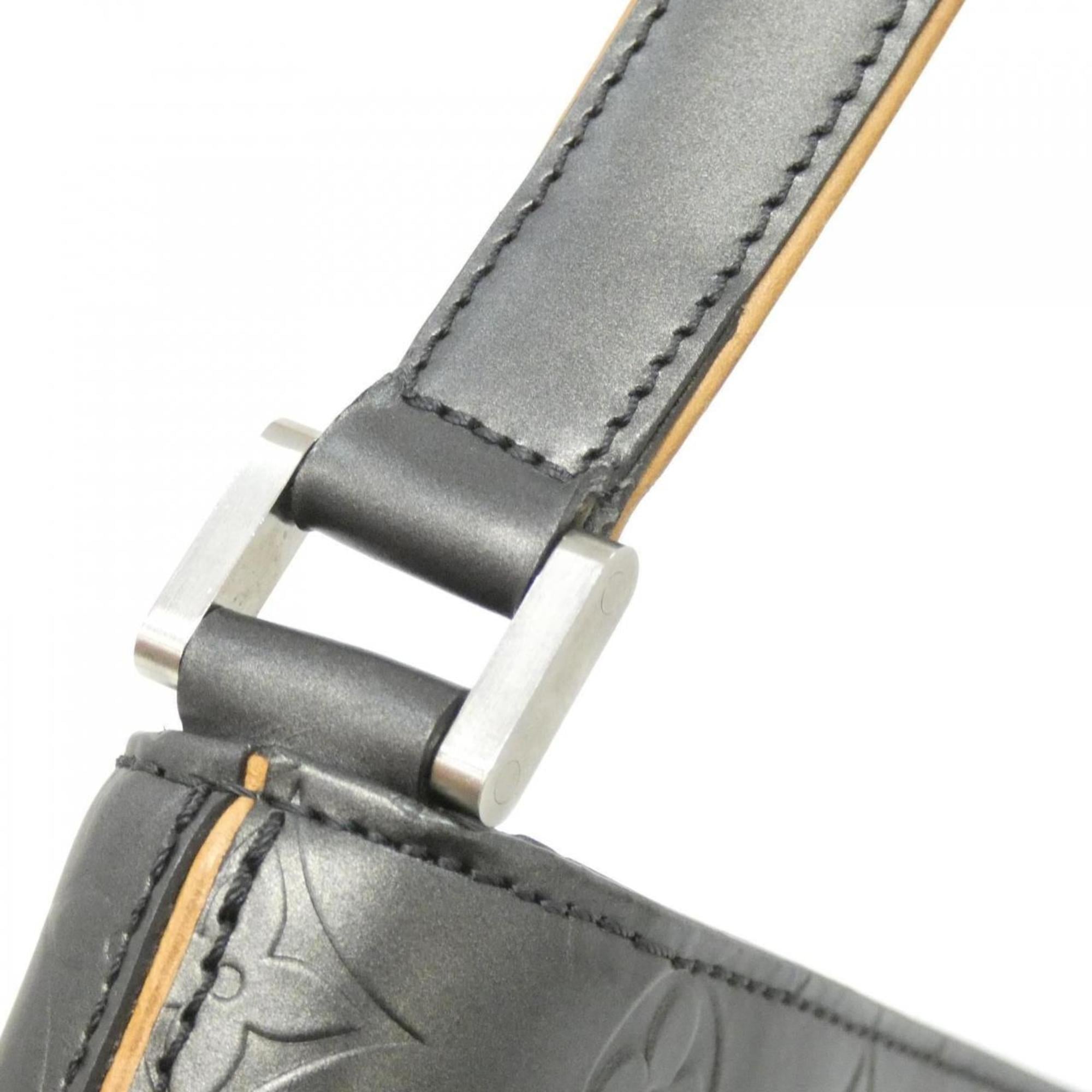 Louis Vuitton Black Coated Canvas Shoulder Bag