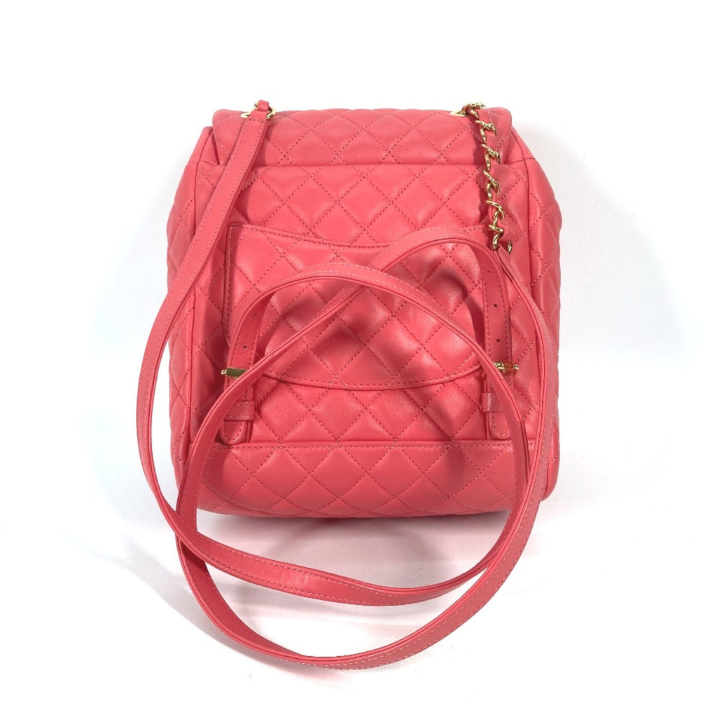 Chanel Pink Leather Backpack