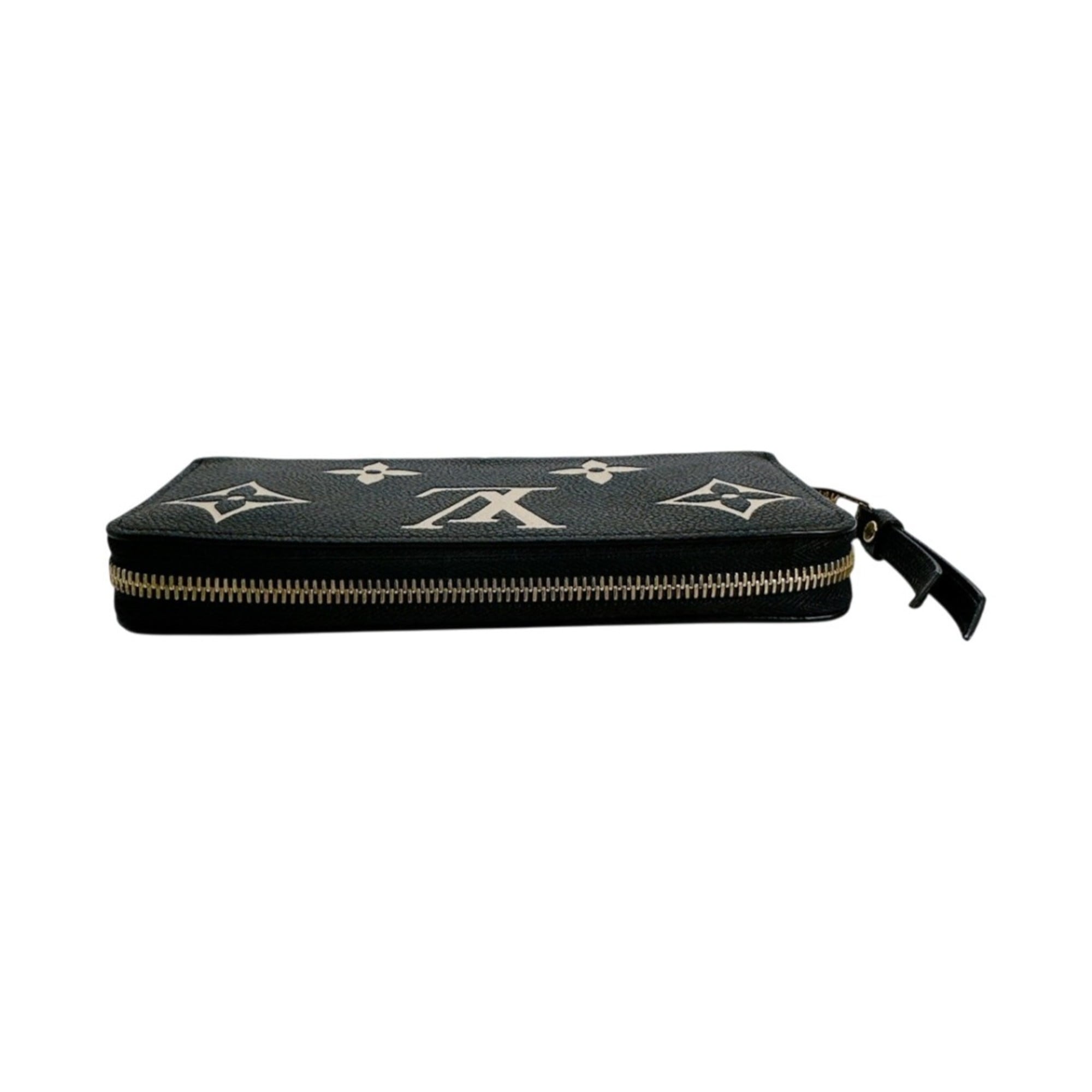 Louis Vuitton Beige Black Monogram Empreinte Long Wallet