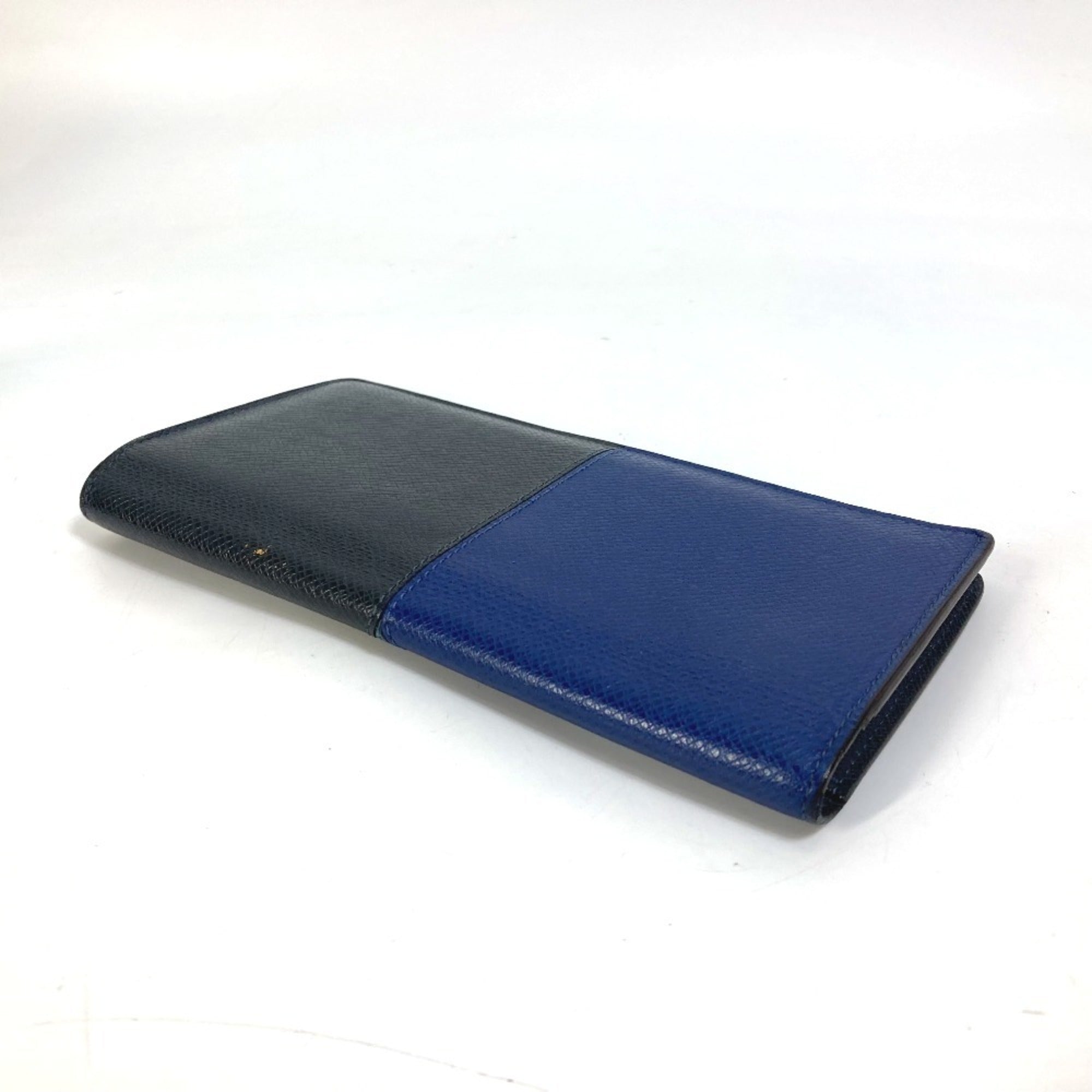 Louis Vuitton Taiga Blue Navy Taiga Leather Long Wallet