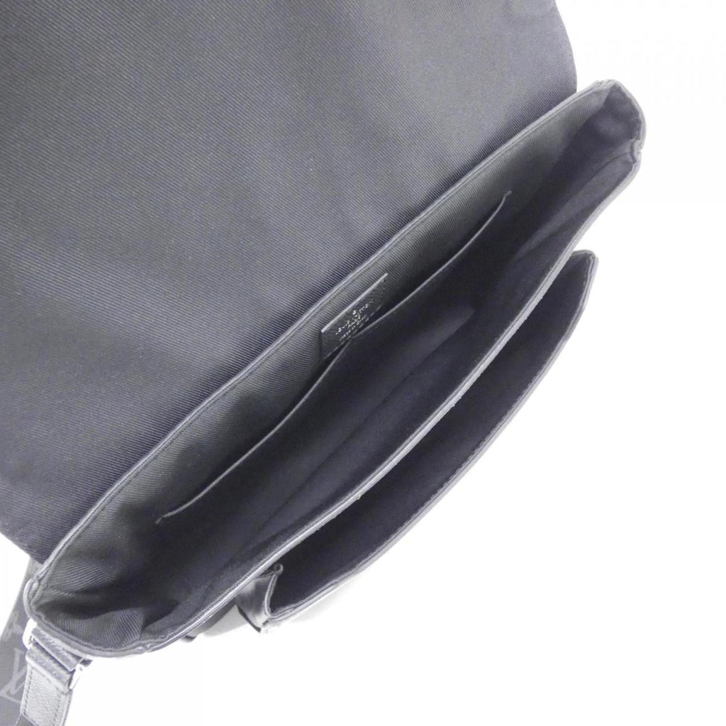 Louis Vuitton Black Coated Canvas Leather Shoulder Bag