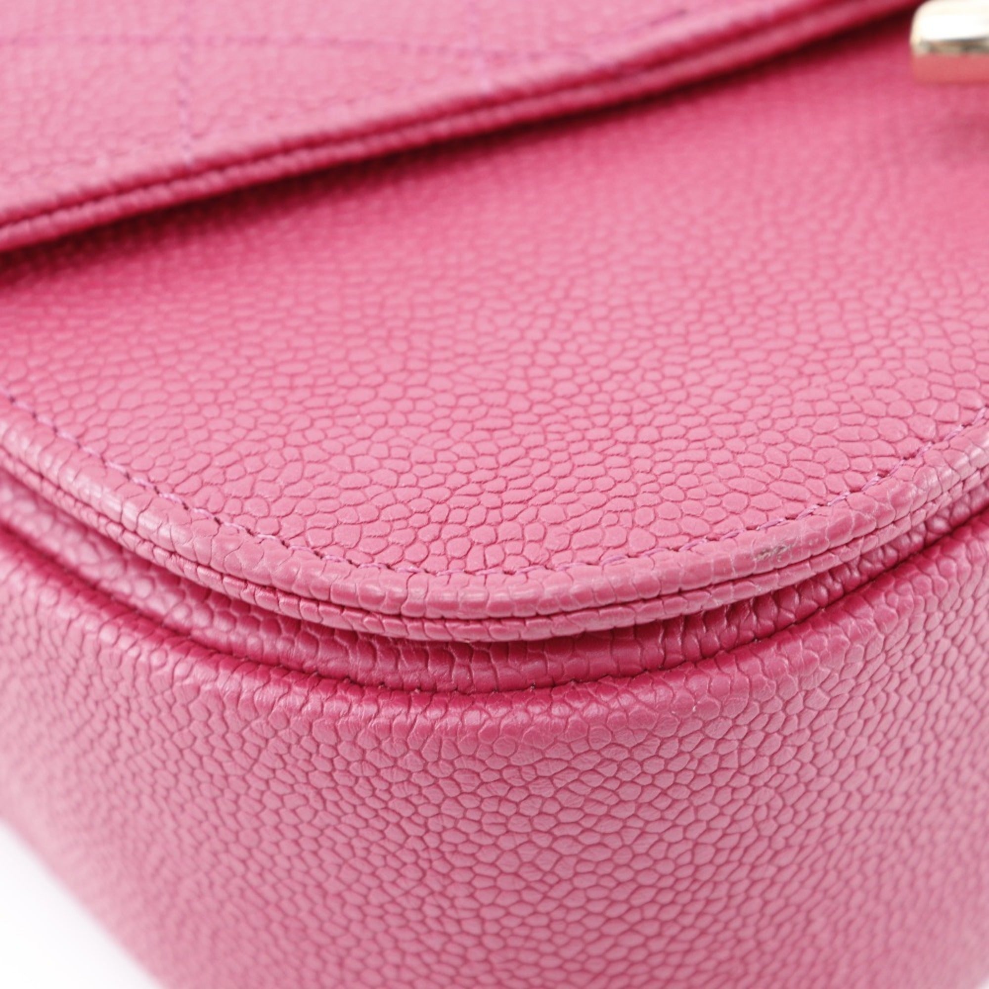Chanel Pink Caviar Leather Handbag