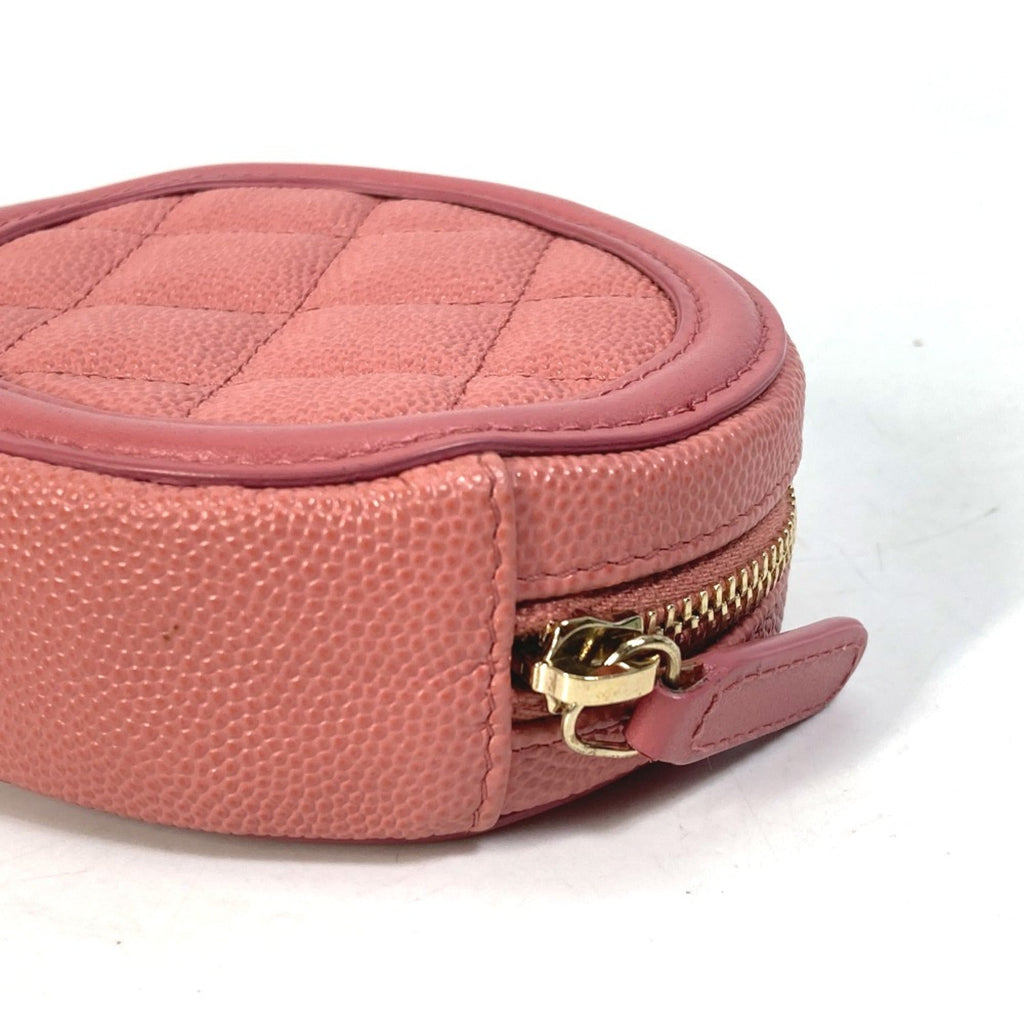 Chanel Pink Leather Coin Purse/Coin Case